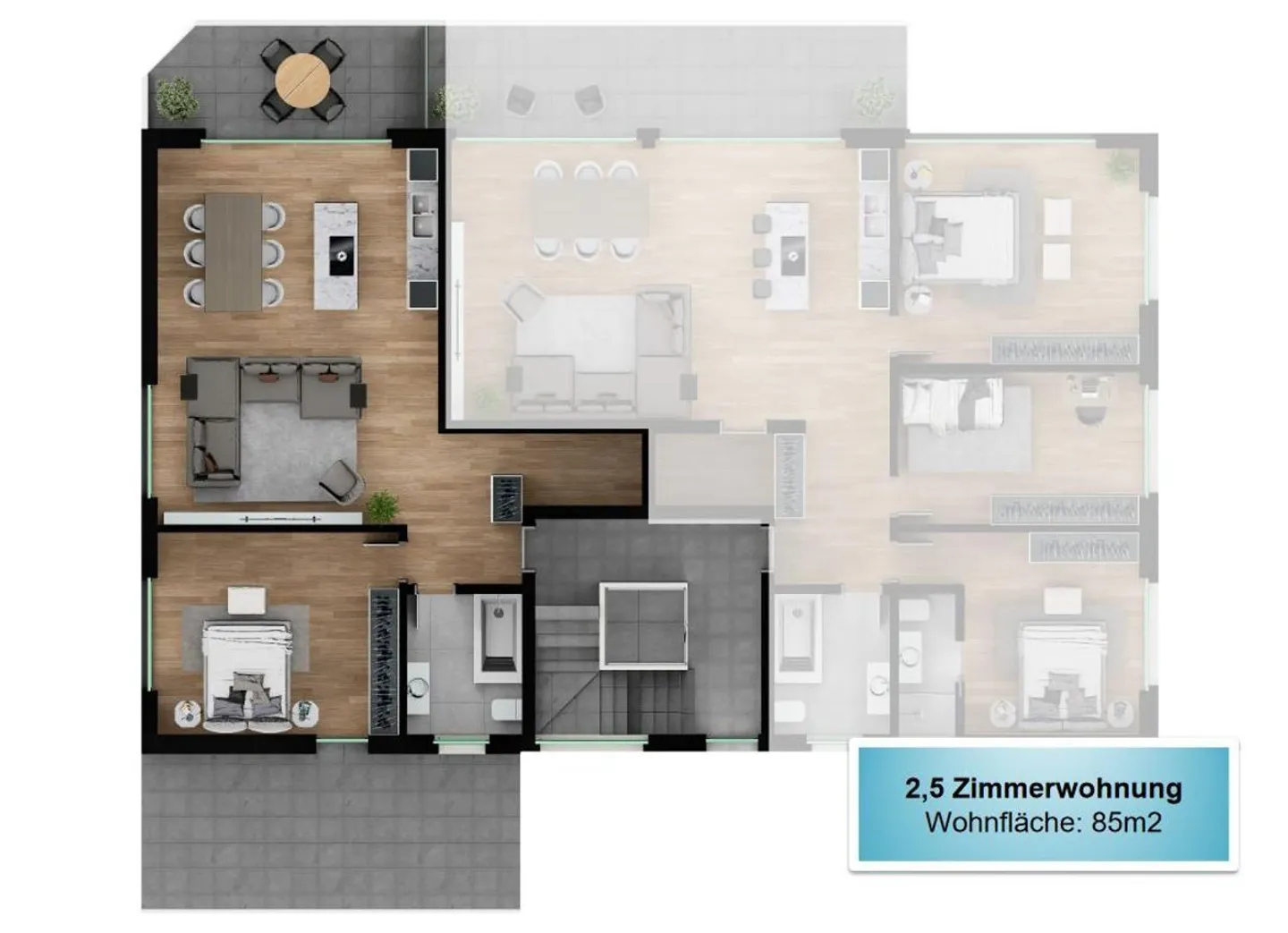 (Reserved) New Construction in Heimberg - 2.5 Room Garden Apartment - Photo 11 of 12