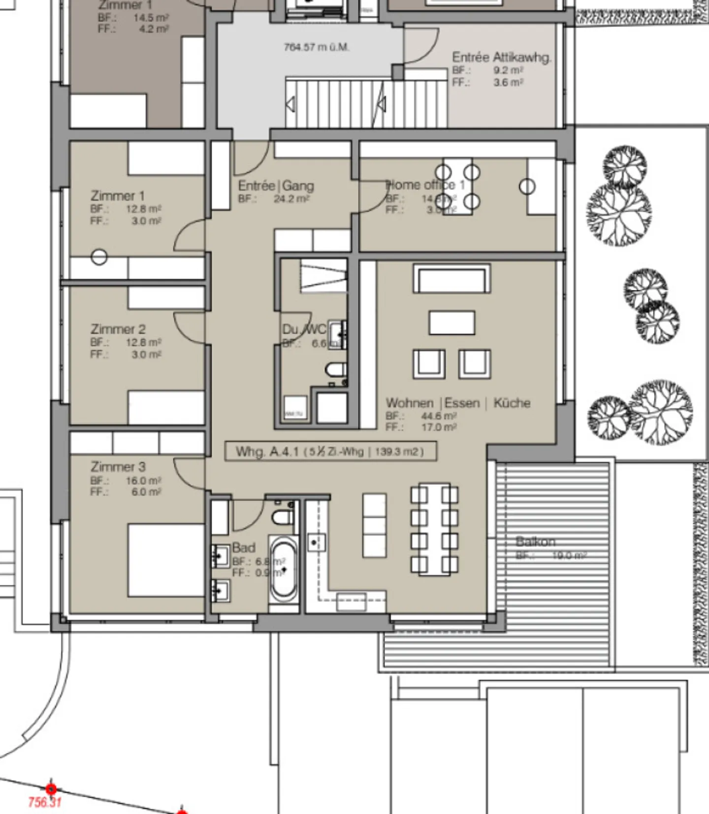 Appartamento duplex con ufficio separato: A3.2 - Foto 14 di 38