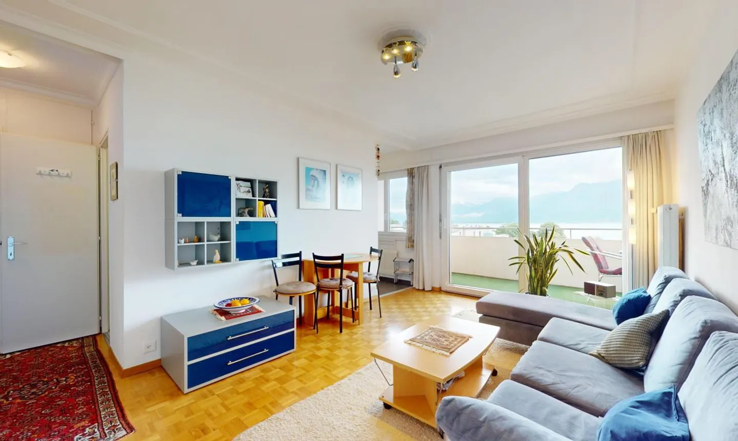 Esclusivo: Bell'appartamento con 2 camere con vista sul Lago di Ginevra - Foto 3 di 13