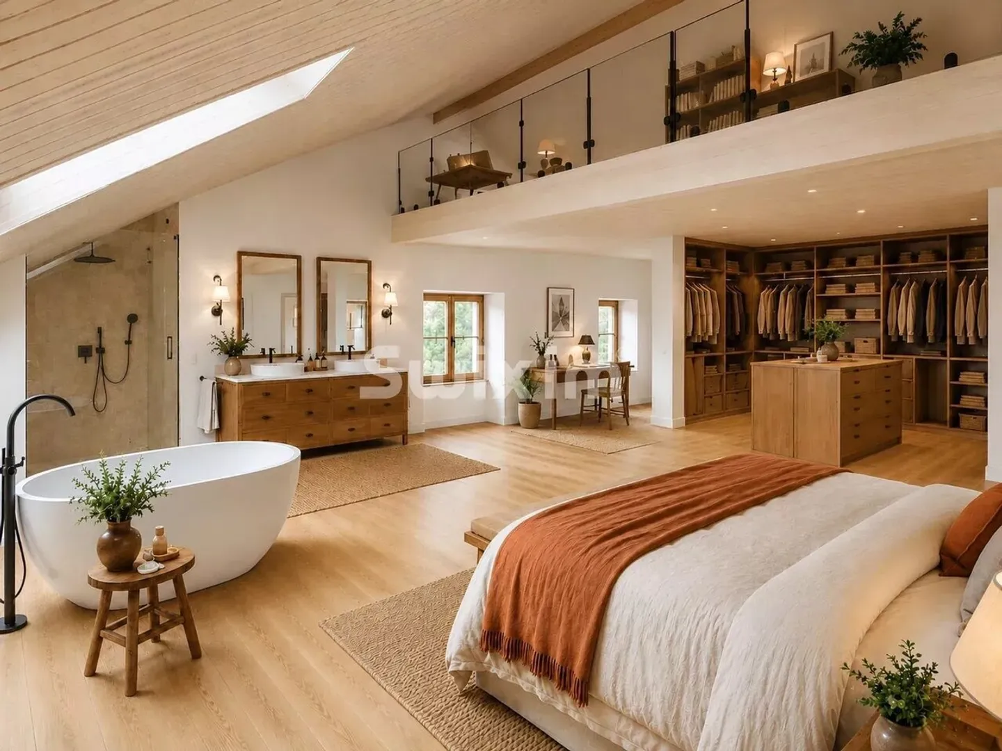 Dans une belle maison avec un jardin, un appartement entièrement rénové avec sa magnifique suite parentale - Photo 1 sur 9