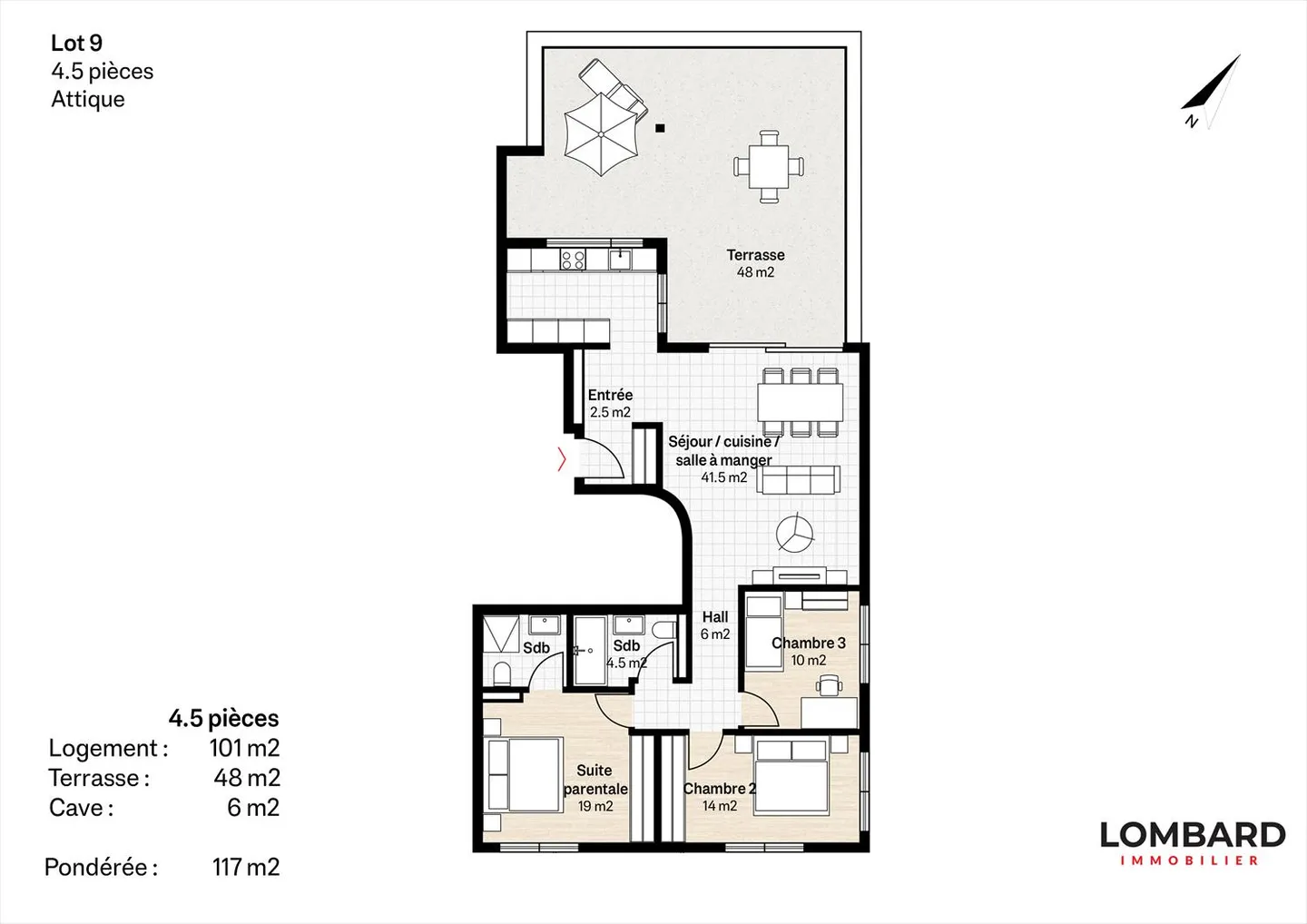 Penthouse 4.5 rooms - Photo 6 of 6