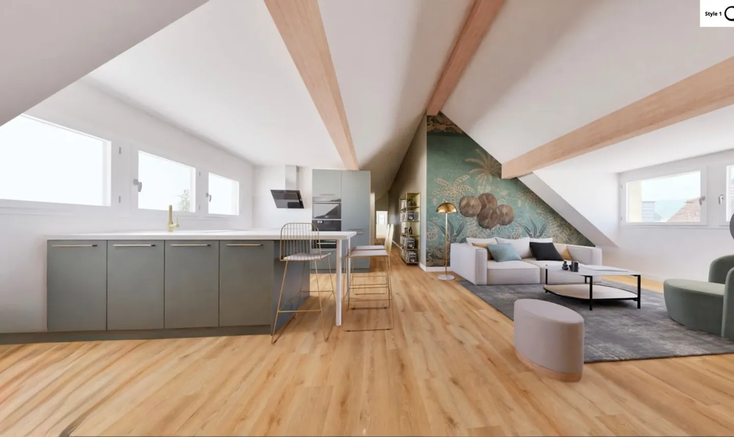 New penthouse with loggia in Domdidier - Photo 6 of 13