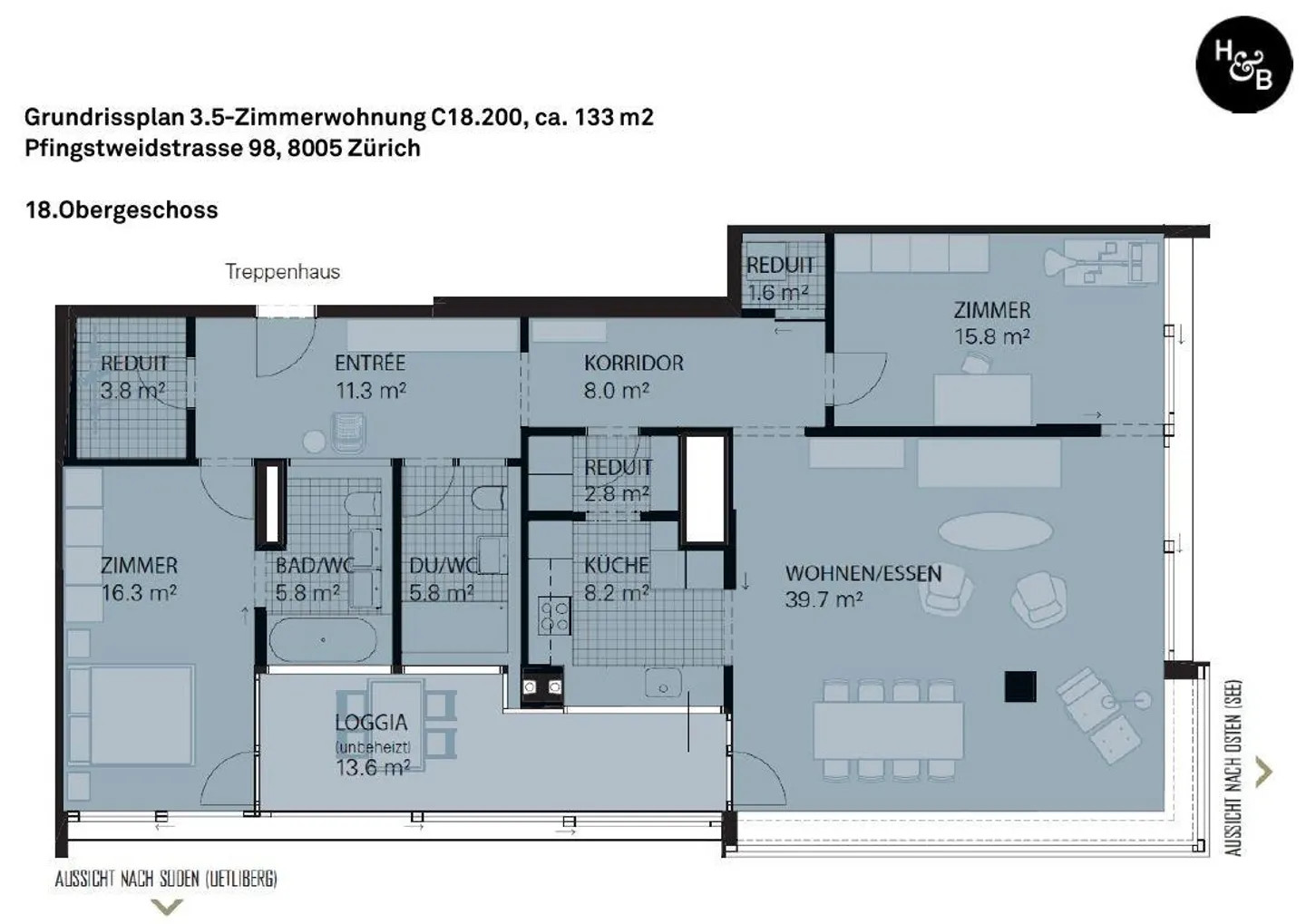 Skyline Wohnung in Zürich - Foto 13 von 13