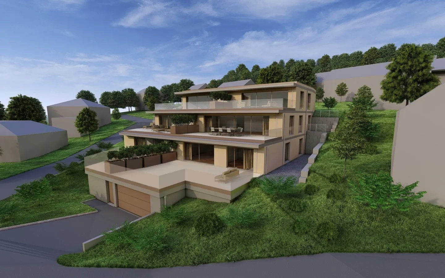 Exklusive Terrassenwohnung in Nunningen - Foto 1 von 8