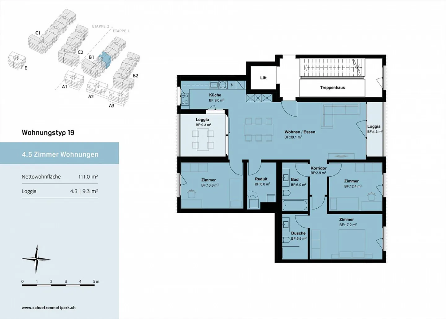 Elegante appartamento di 4,5 stanze in una posizione centrale e tranquilla - Foto 9 di 10