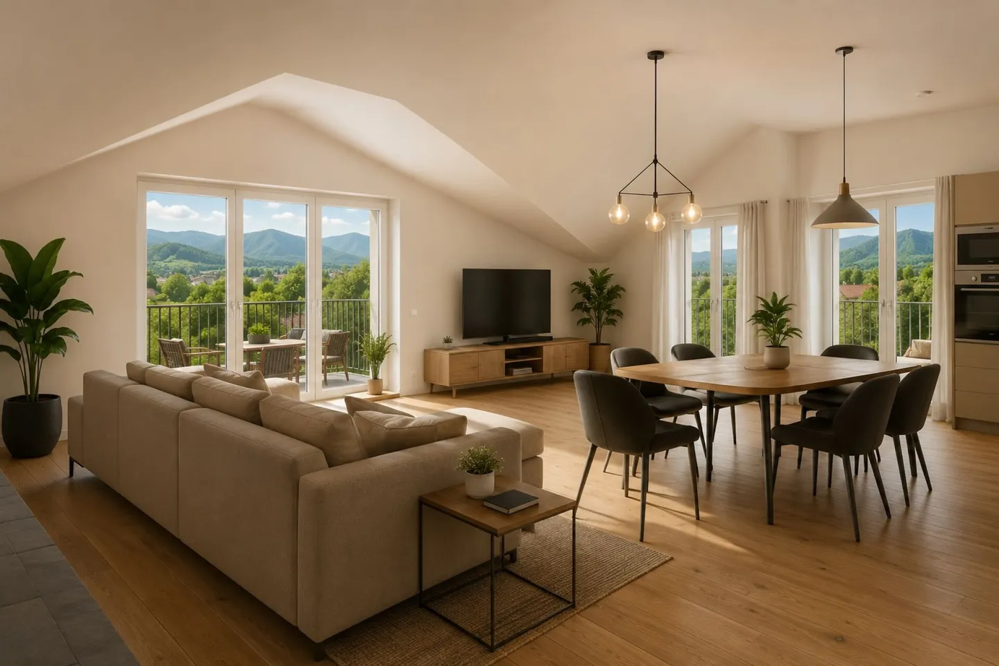 Wunderschönes Penthouse in Marchissy - Foto 3 von 8
