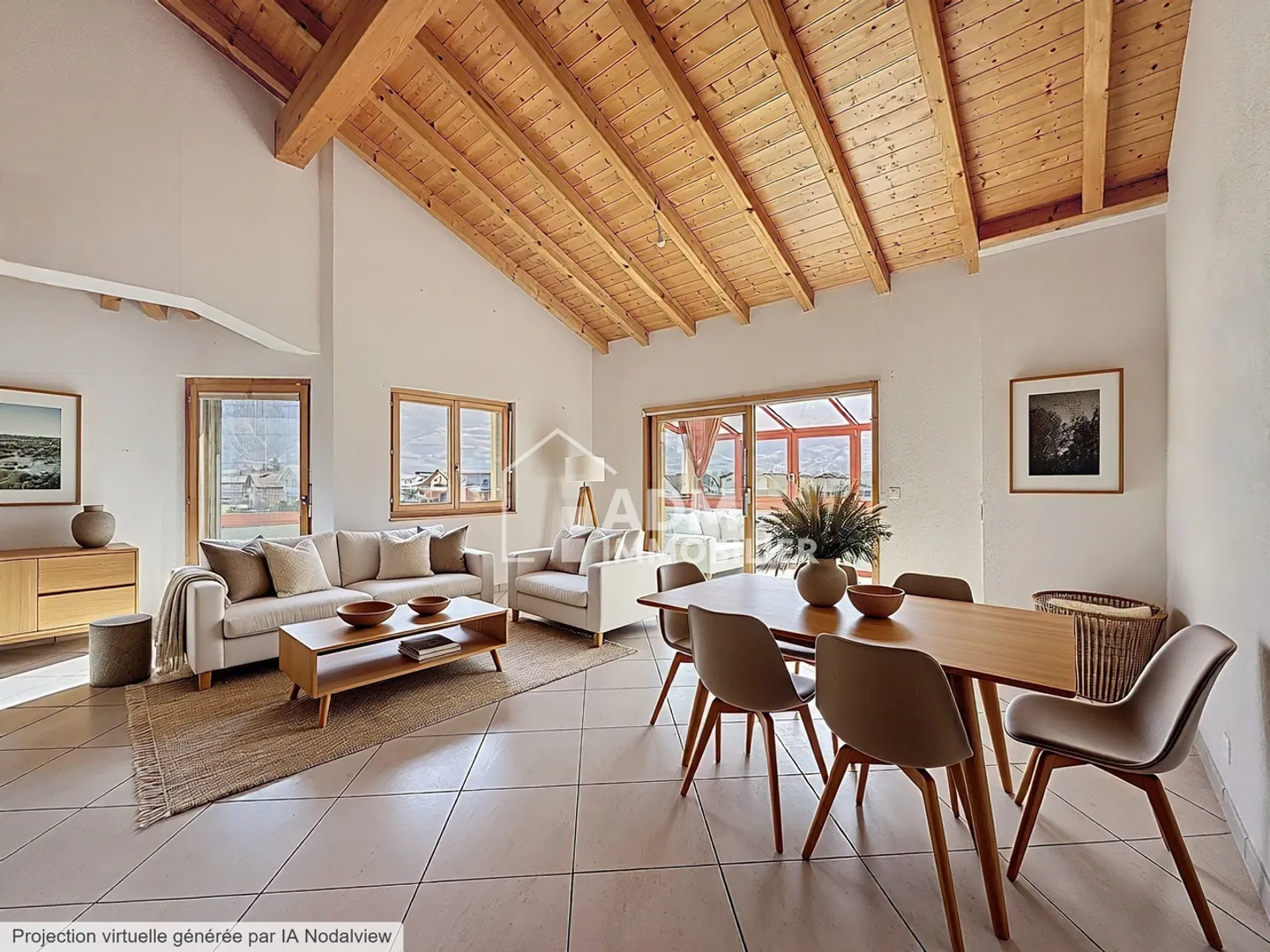 Saillon, penthouse 4.5 rooms near the thermal baths - Photo 1 of 14