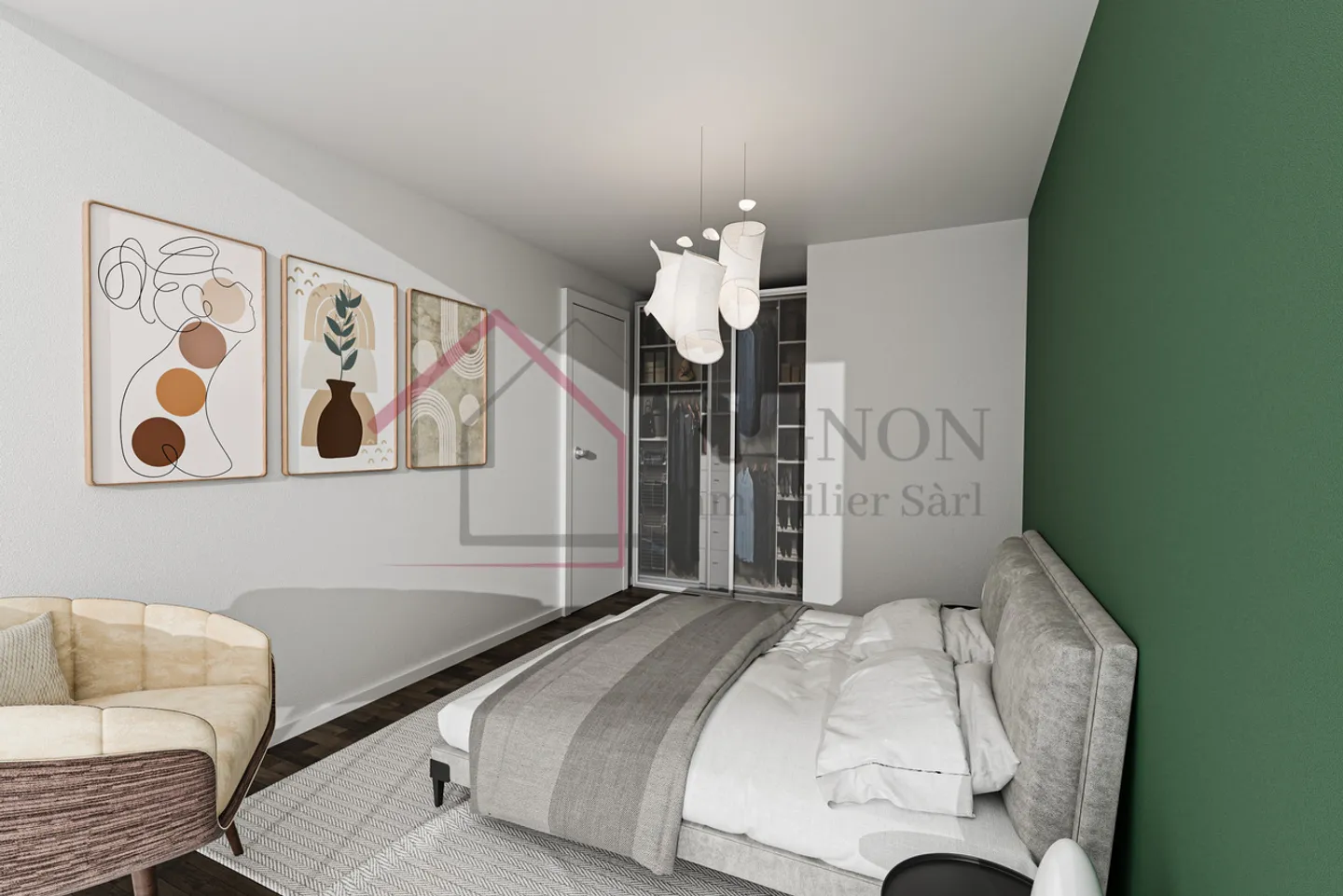 Appartamento PPE di 4,5 locali di 110 m2 con giardino - Foto 5 di 9