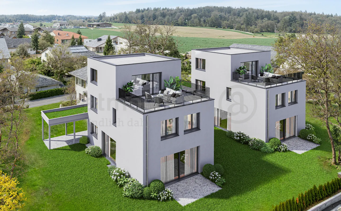 Opportunité unique : Dernière maison individuelle à Wohlen avec attic et vue dégagée - Photo 1 sur 6