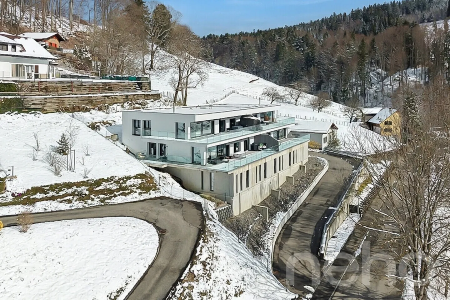 Living with a View: Stylish Terrace Apartment in Plasselb - Photo 1 of 12