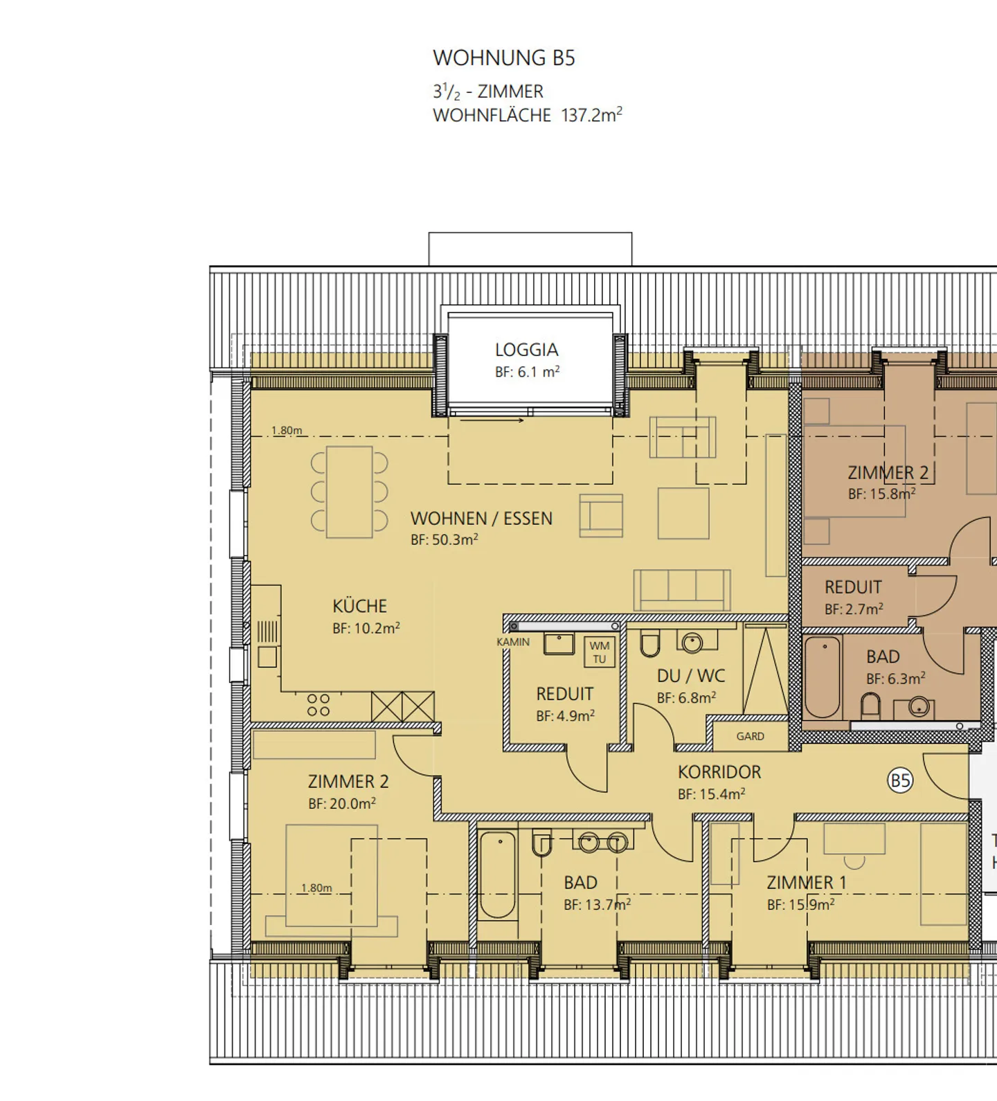 Vista libera, tanto spazio abitativo - Appartamento mansardato di 3,5 locali - Foto 14 di 14