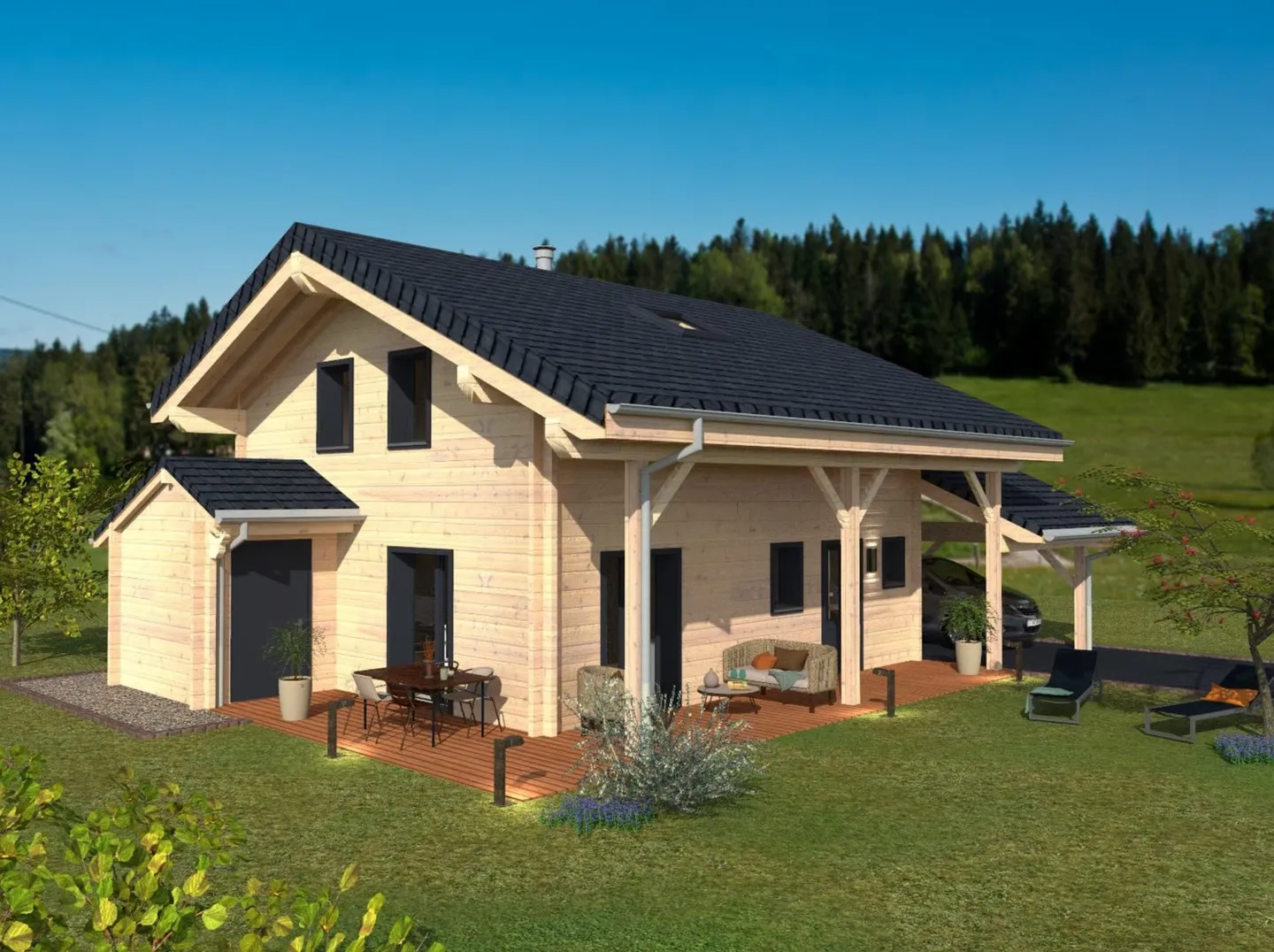 A vendre aux Savagnières, 6 maisons/chalets avec tout le confort moderne, construction dès 2025 - Photo 1 of 28