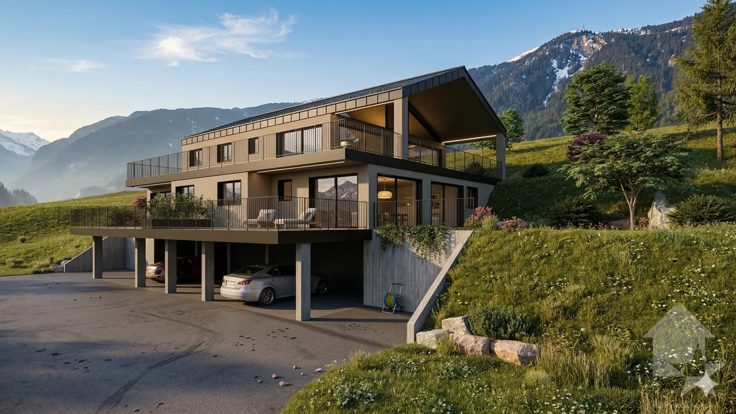Appartamento con 3,5 stanze a Veysonnaz con terrazza e prato - Foto 1 di 5