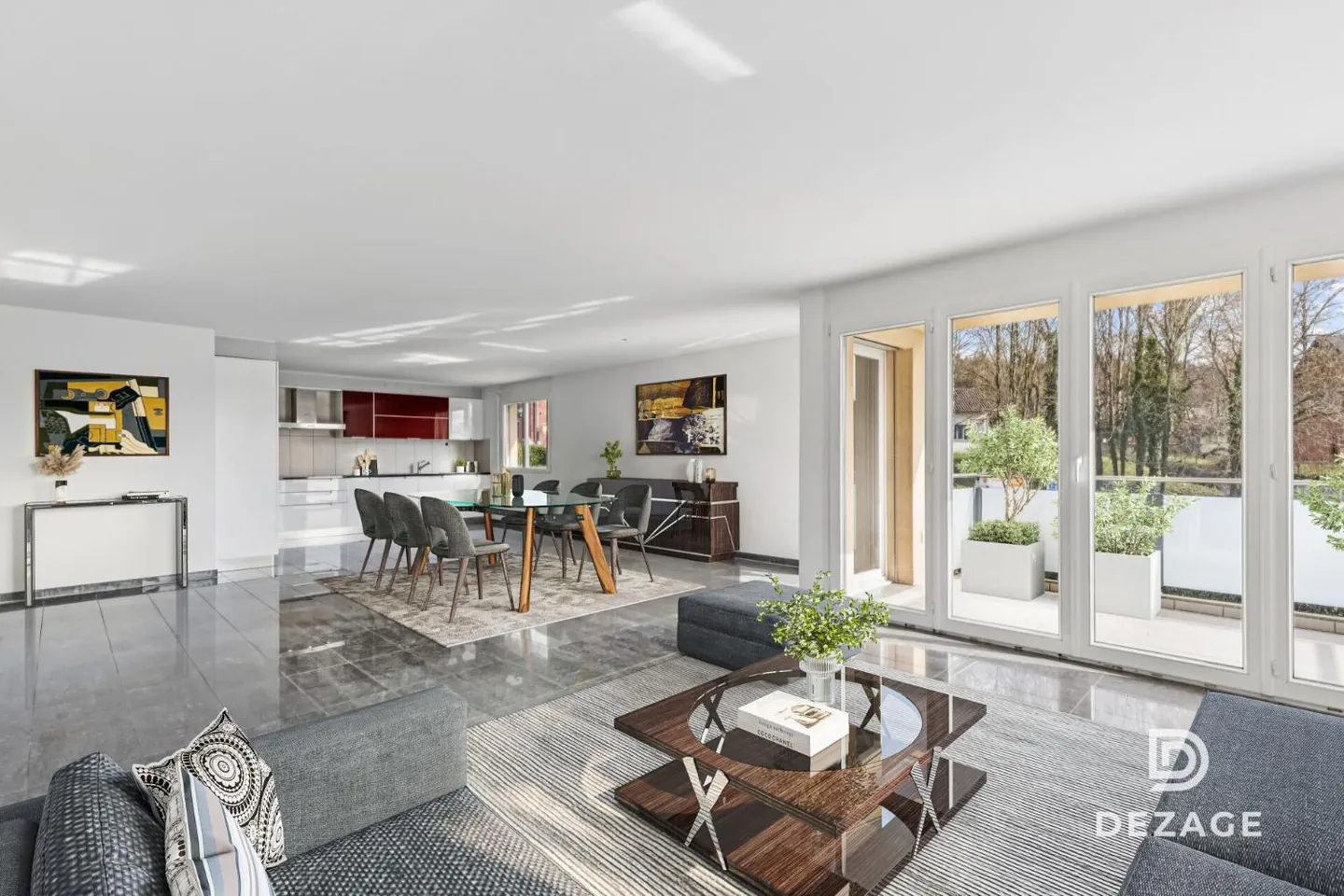 Appartement moderne avec vue château - Photo 3 sur 13