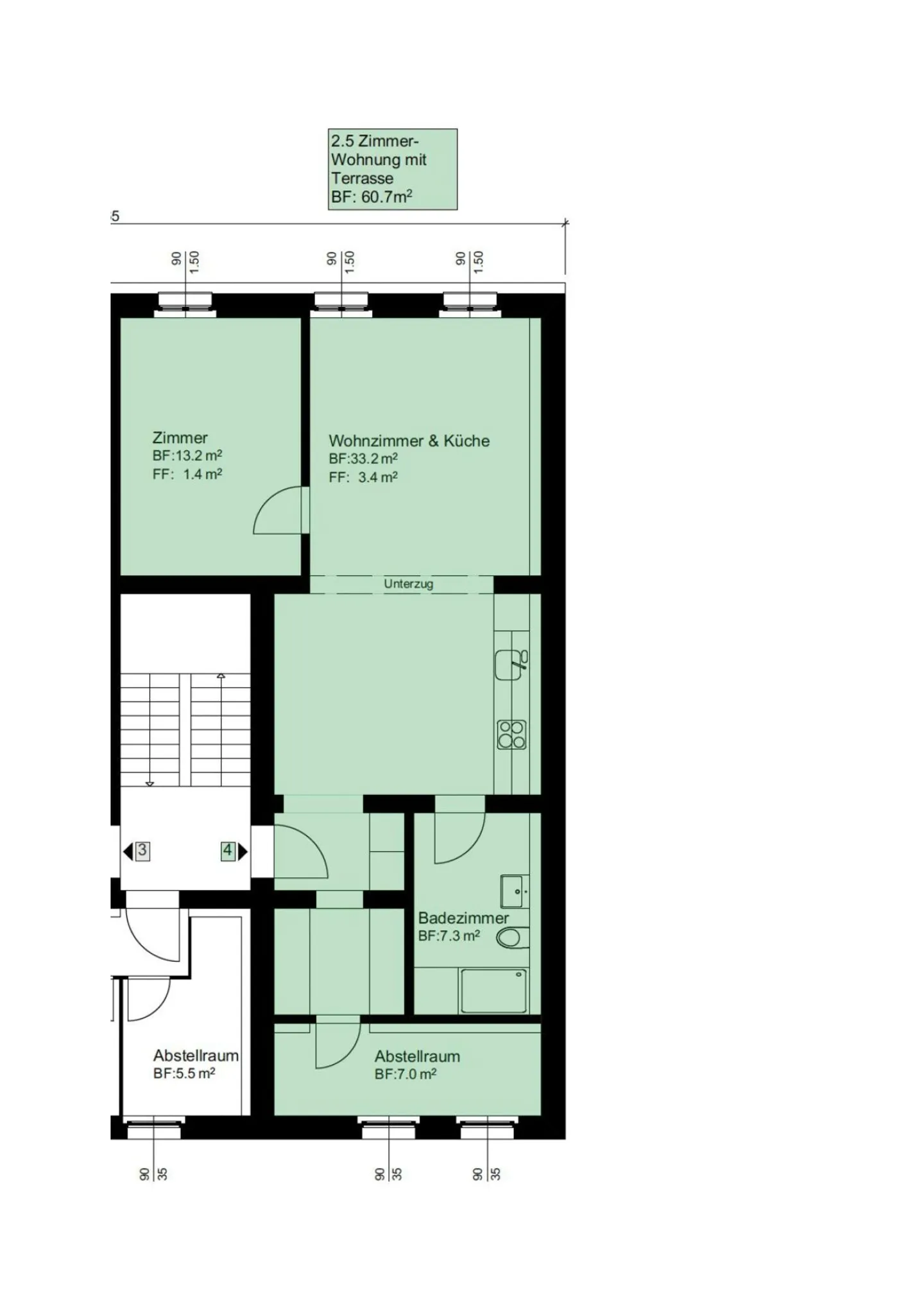 Stilvolle 2.5-Zimmer Wohnung - Foto 7 von 7