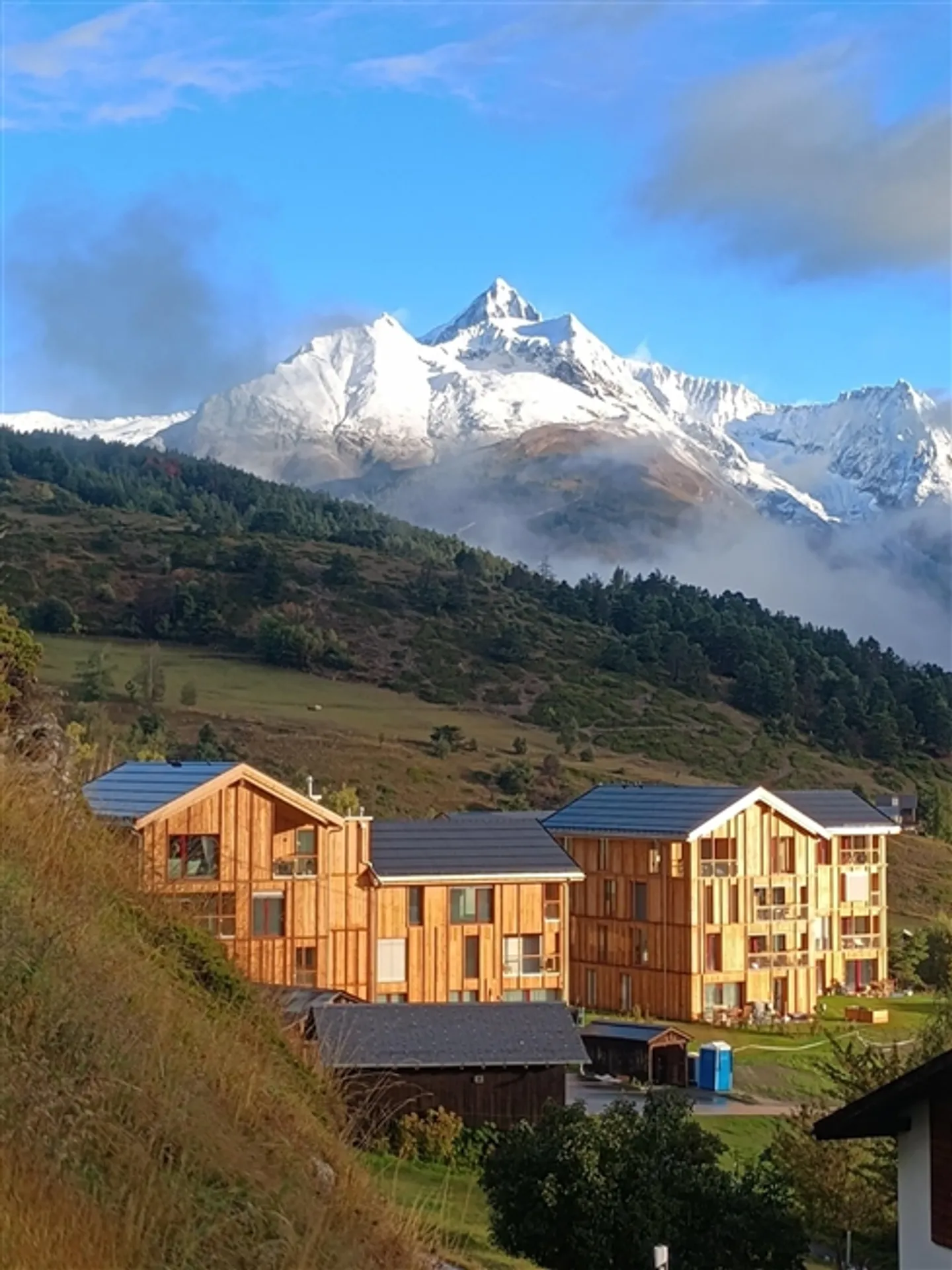 Appartement de jardin moderne de 5,5 pièces à Zeneggen avec vue sur la montagne - Photo 3 sur 10