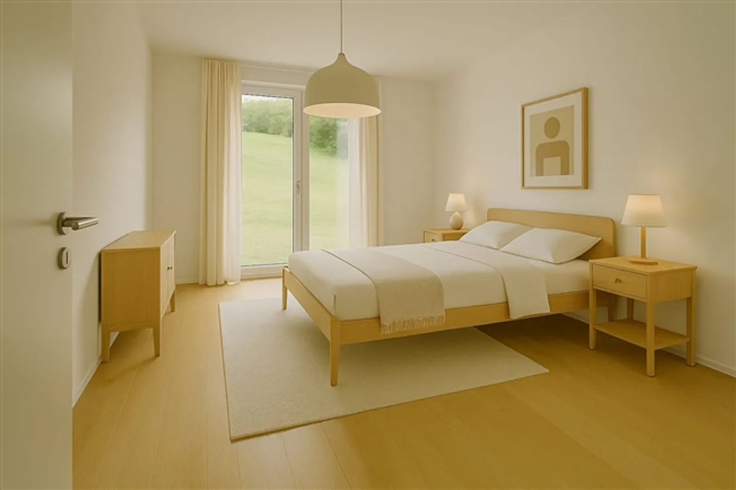 Appartement de jardin moderne de 5,5 pièces à Zeneggen avec vue sur la montagne - Photo 4 sur 10