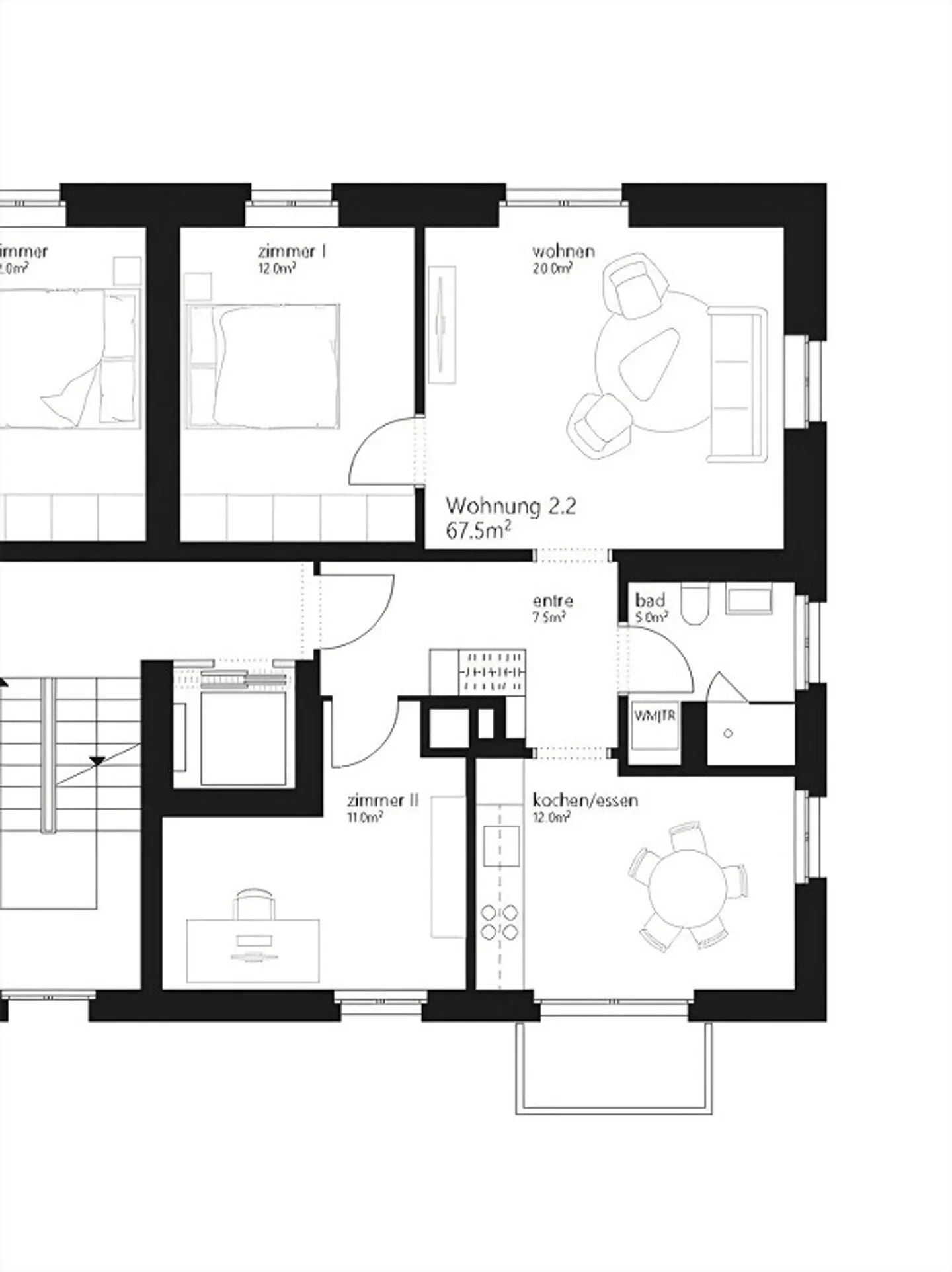 Modernes 3.5-Zimmer-Apartment mit Balkon - Foto 8 von 8