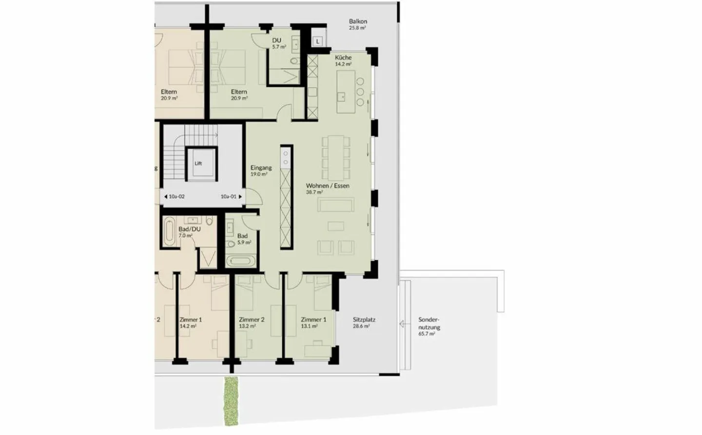 156 m² | 4.5-Zi.-Eigentumswohnung | Heerenberg | Erstbezug - Photo 12 sur 14