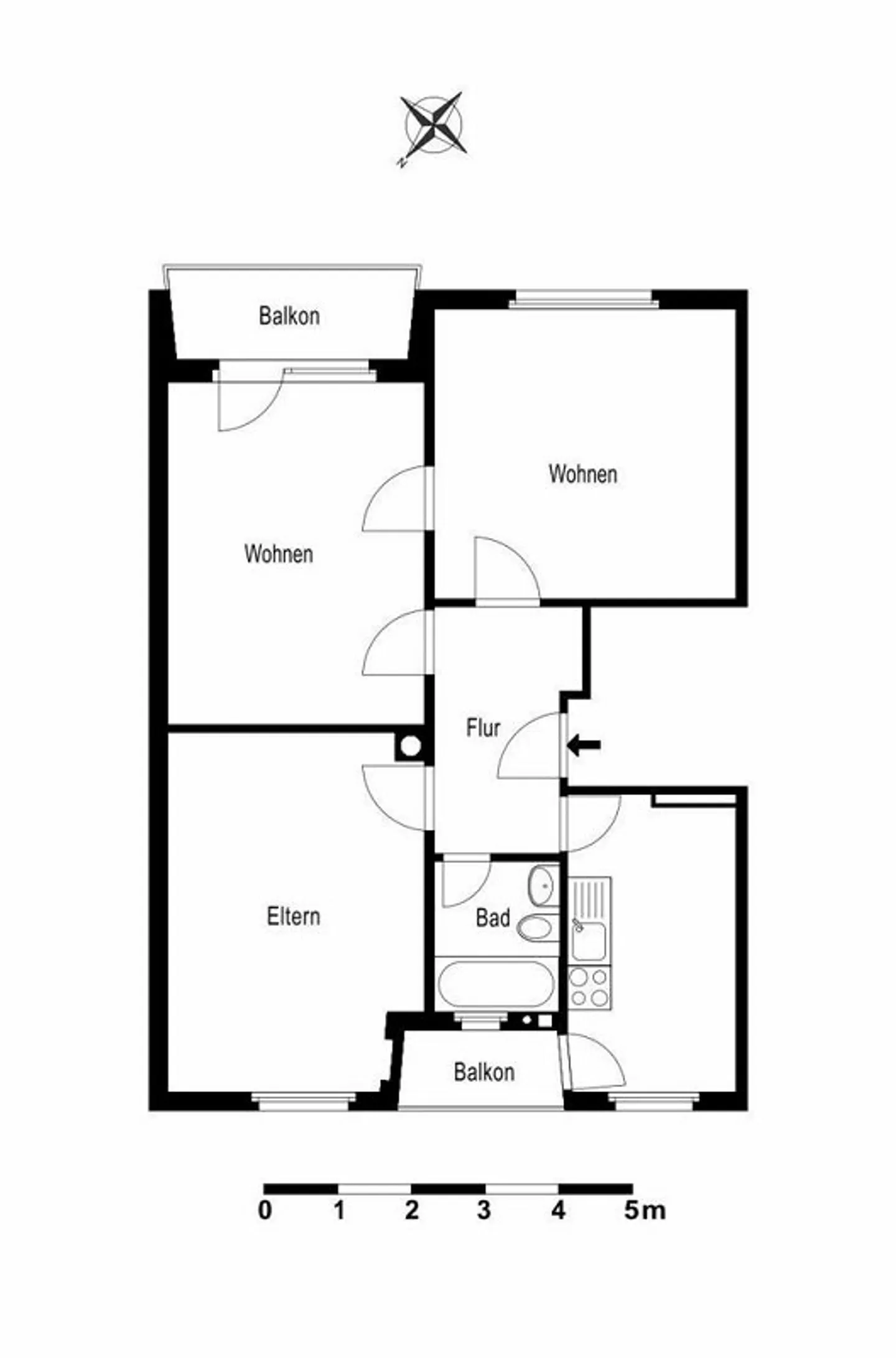 Gemütliche 3-Zimmer-Wohnung mit Balkonen - Foto 8 von 8