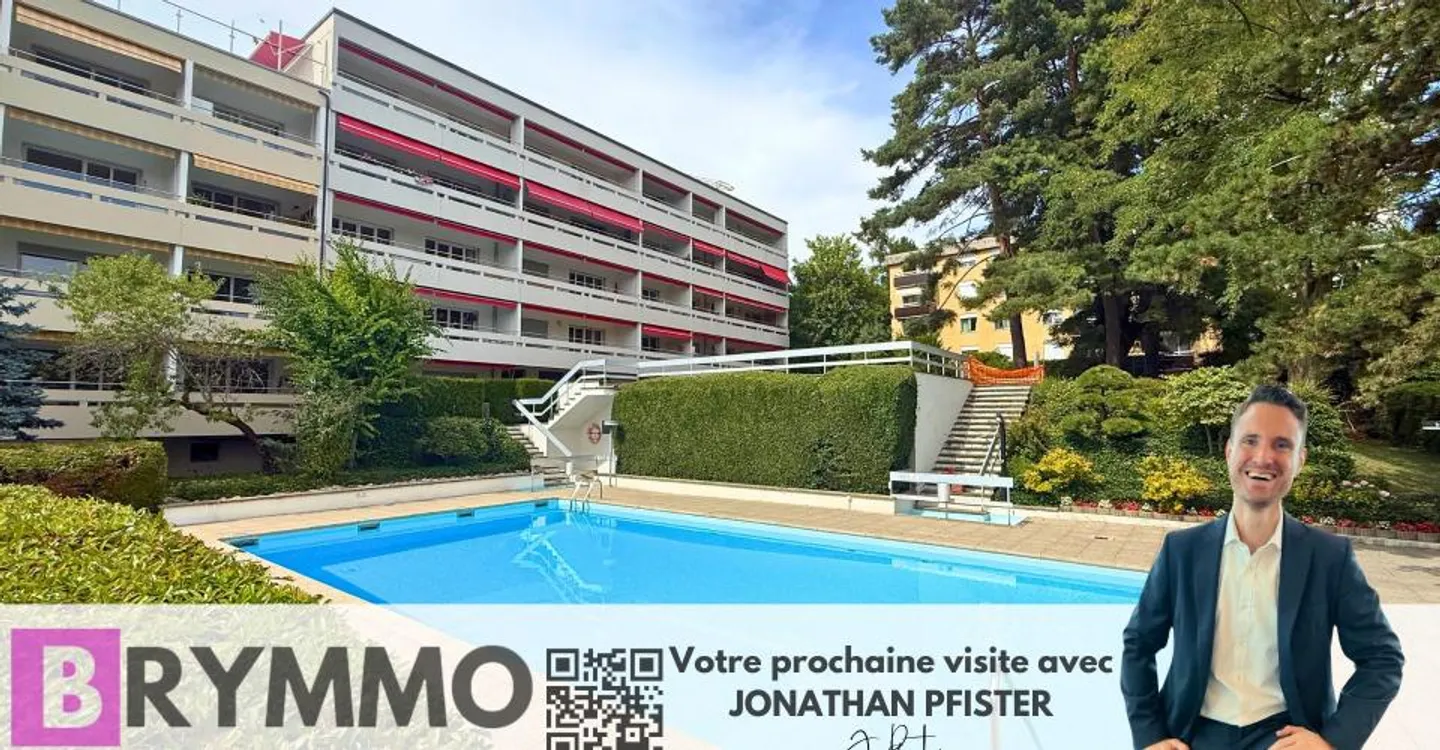 Gem in the heart of Lausanne: Studio with large balcony & pool - Photo 1 of 7