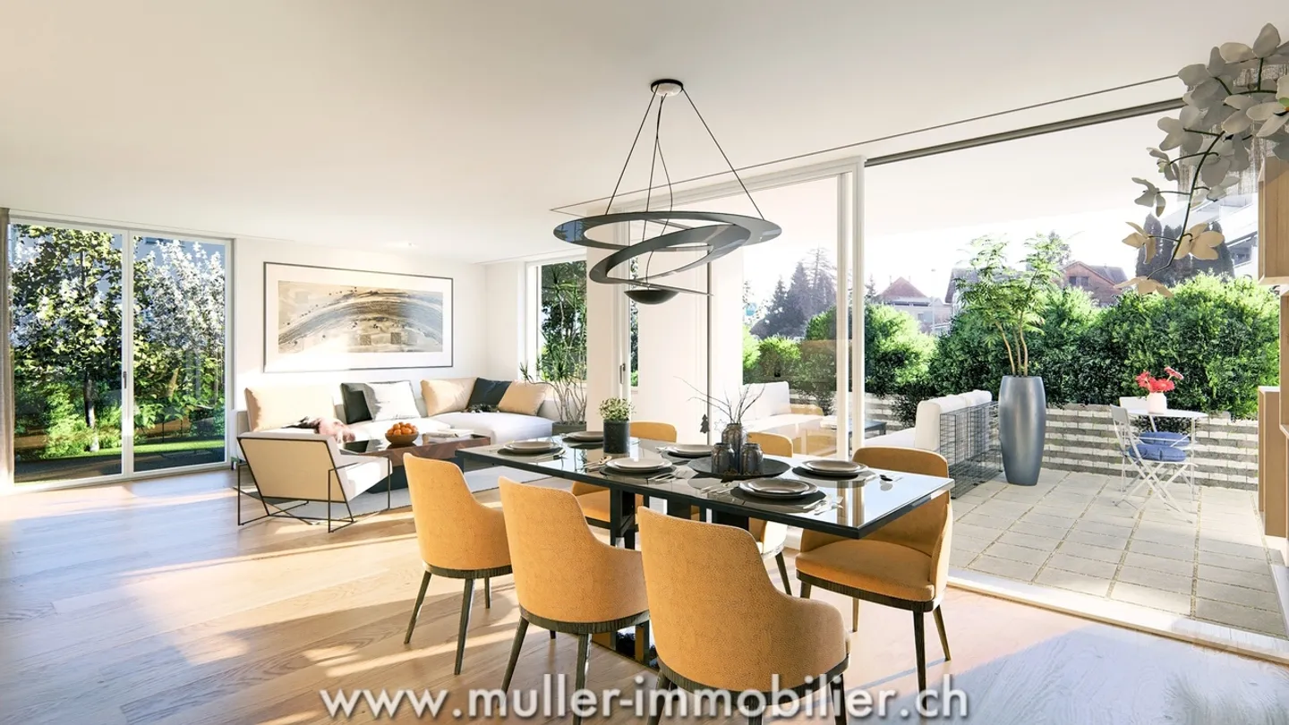 Ampio appartamento 5,5 con 2 terrazze e grande giardino a Siviriez! - Foto 1 di 13
