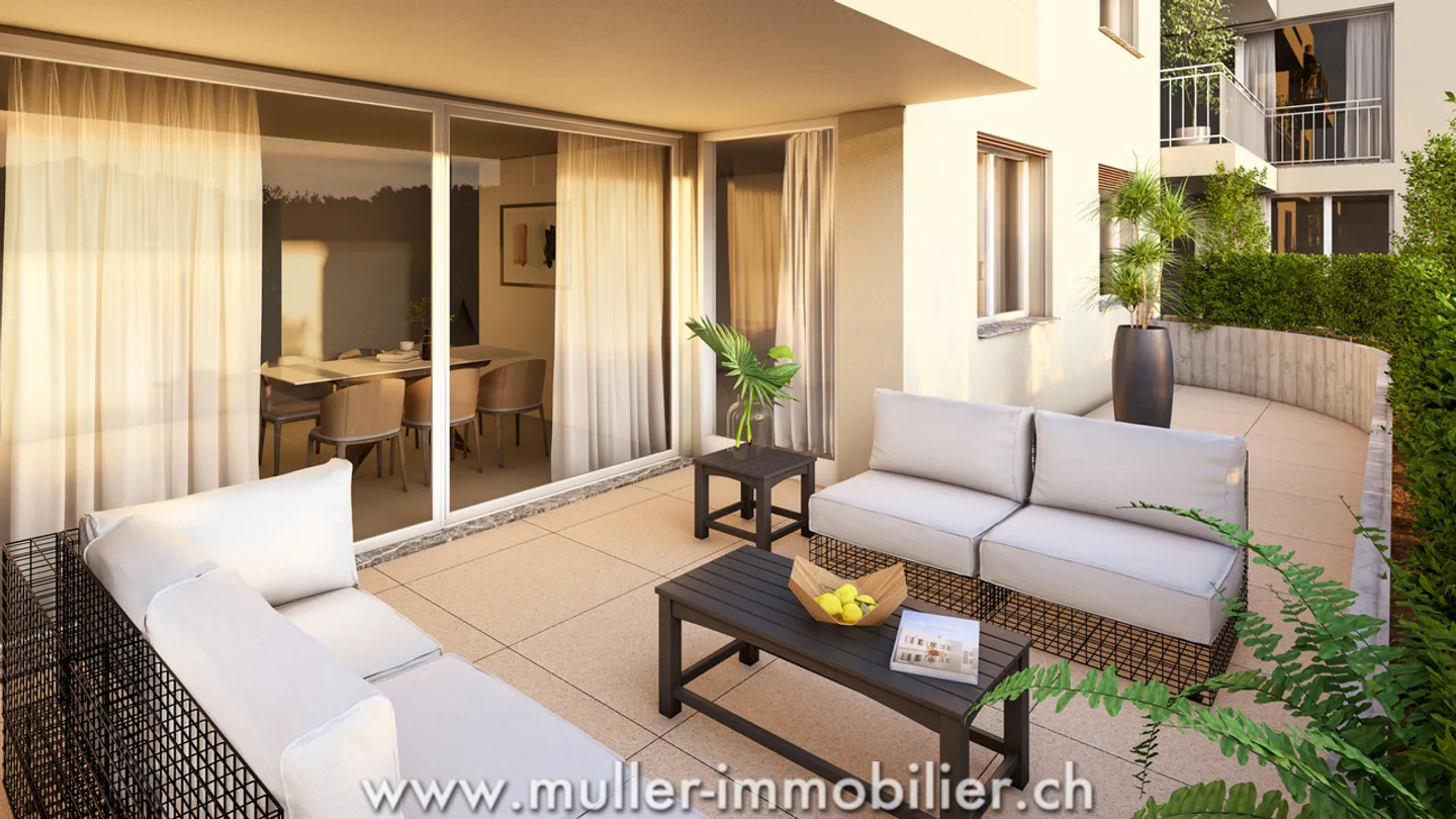 Ampio appartamento 5,5 con 2 terrazze e grande giardino a Siviriez! - Foto 3 di 13