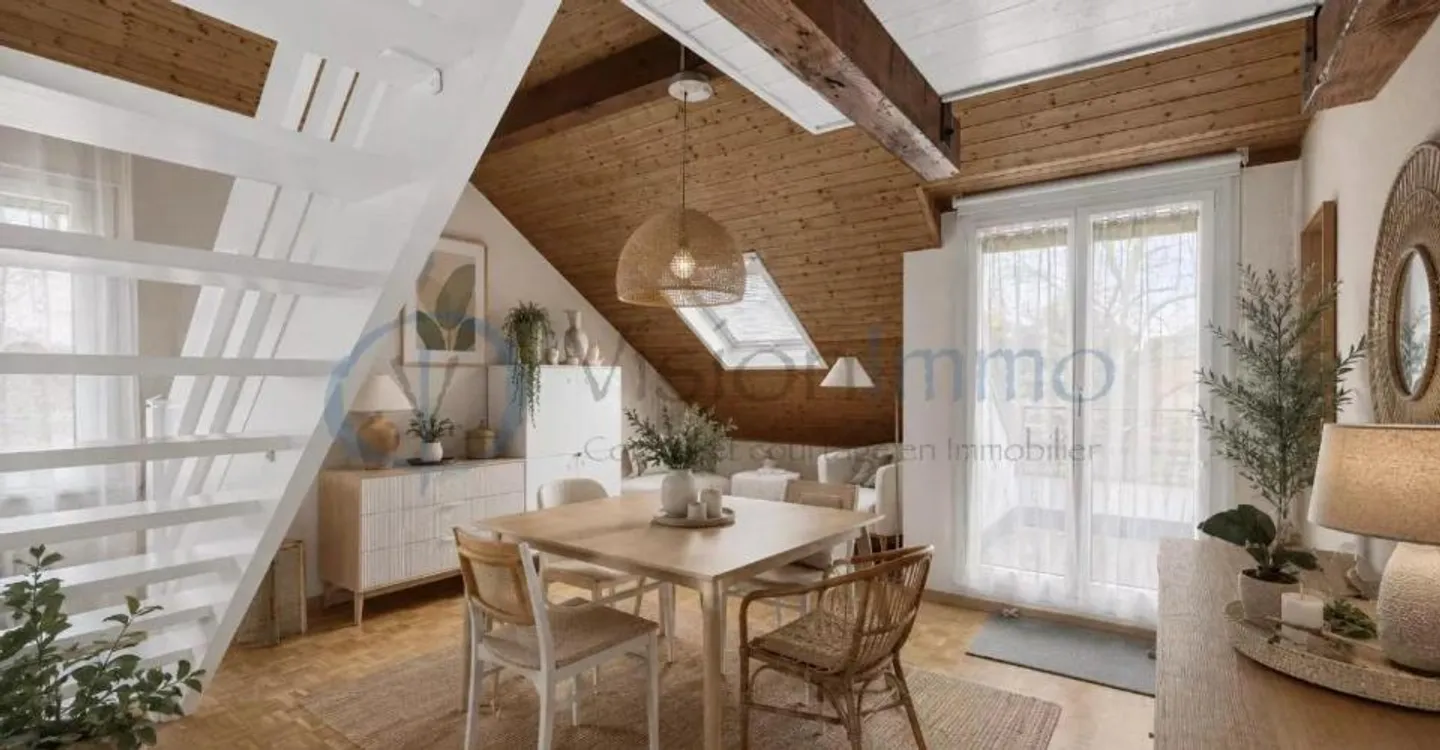 Charmante Penthouse im Herzen von Bernex - Foto 2 von 12