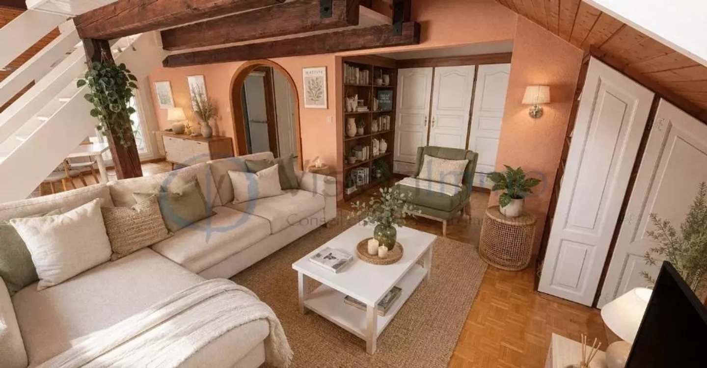 Charmante Penthouse im Herzen von Bernex - Foto 3 von 12