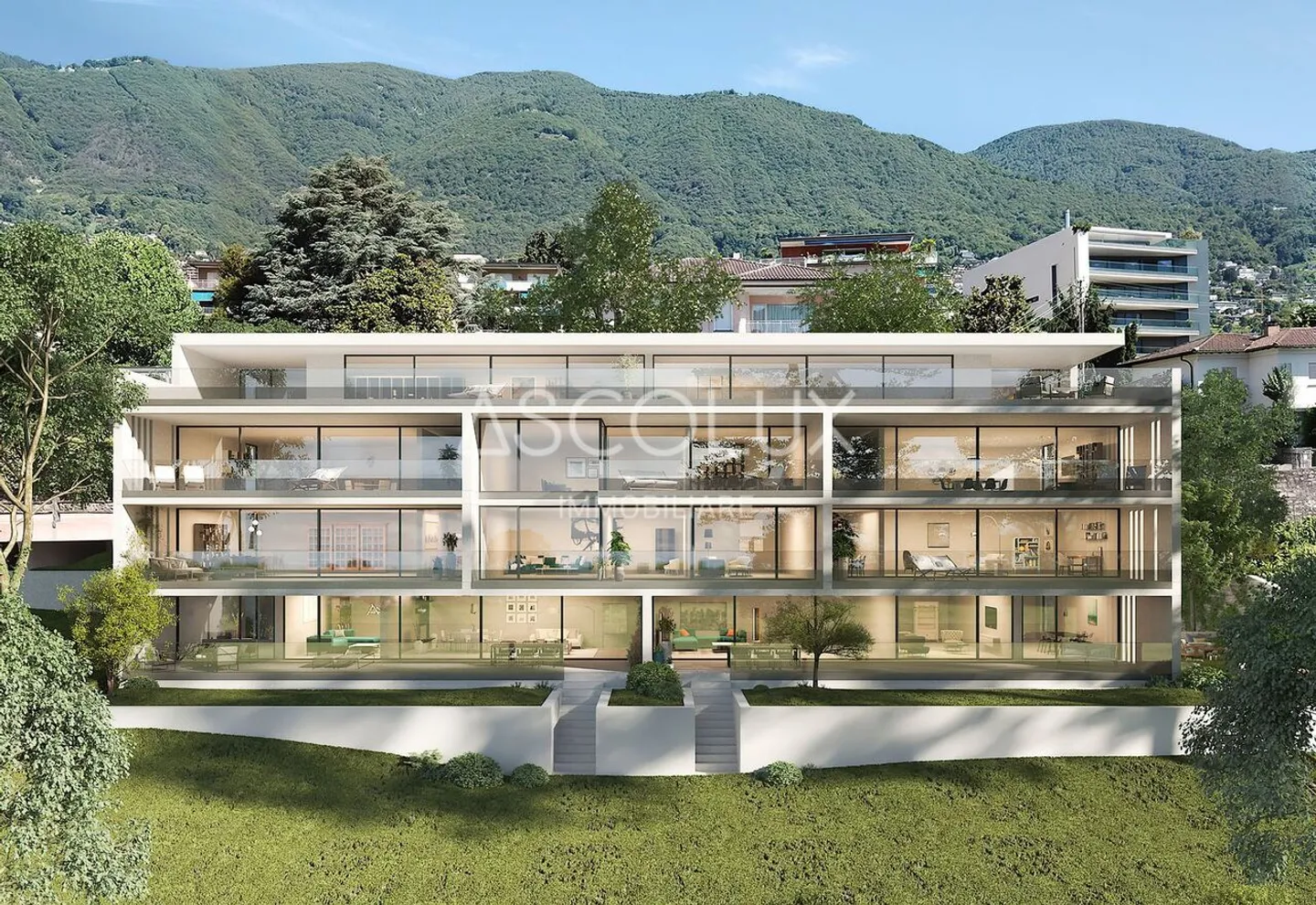 New apartment with garden & lake view in Minusio, in immediate proximity to the lake - Photo 3 of 13