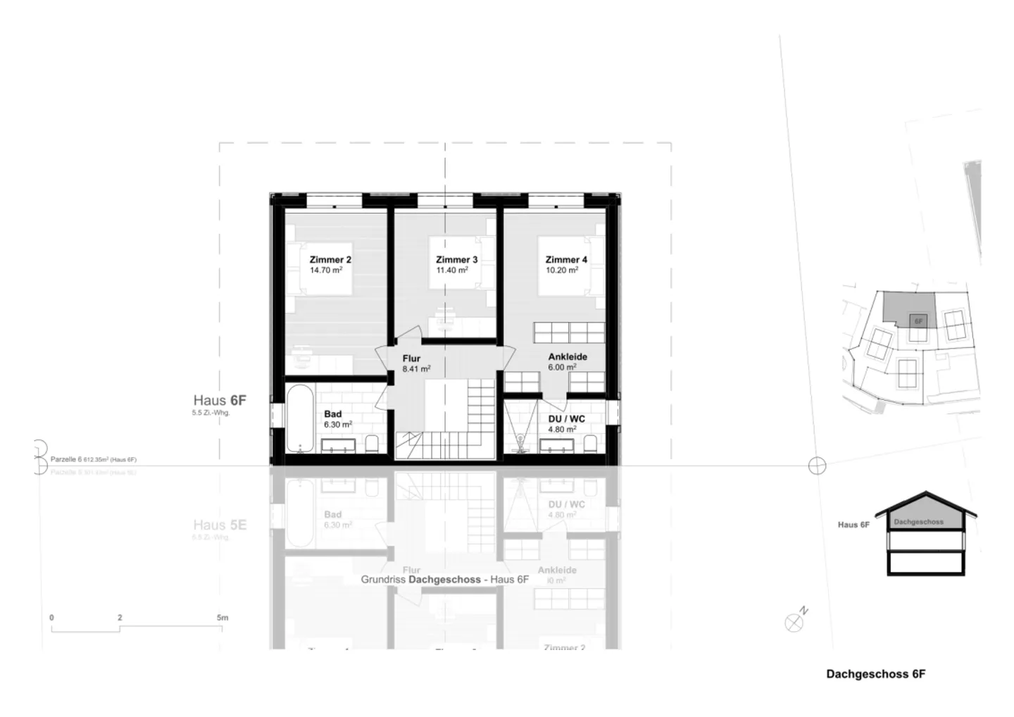 Maison semi-détachée de 5,5 pièces comme résidence principale de haute qualité (6F) à Davos Wiesen - Photo 5 sur 6