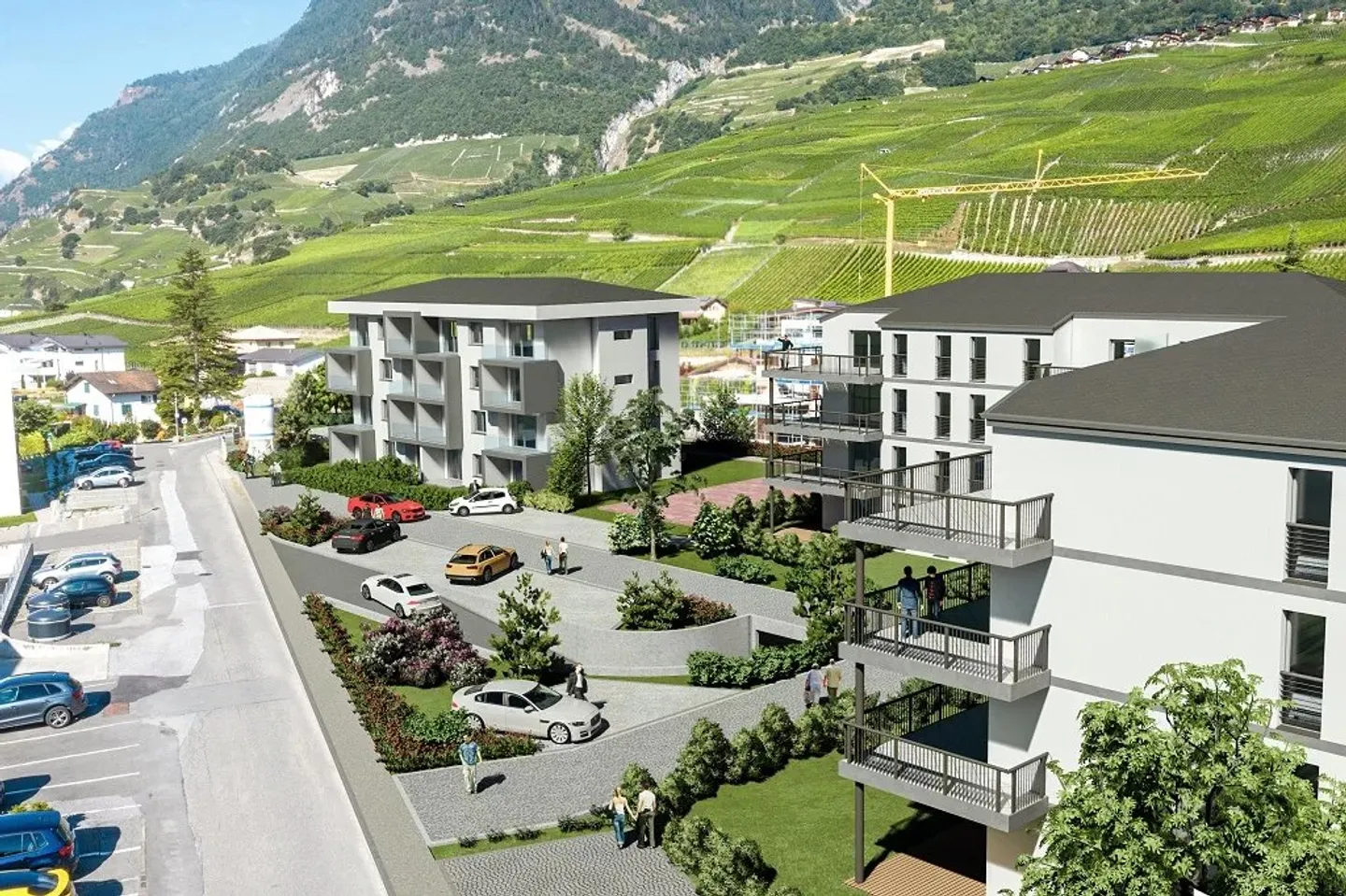 Place de parc extérieure à louer à Leytron - Photo 2 sur 2