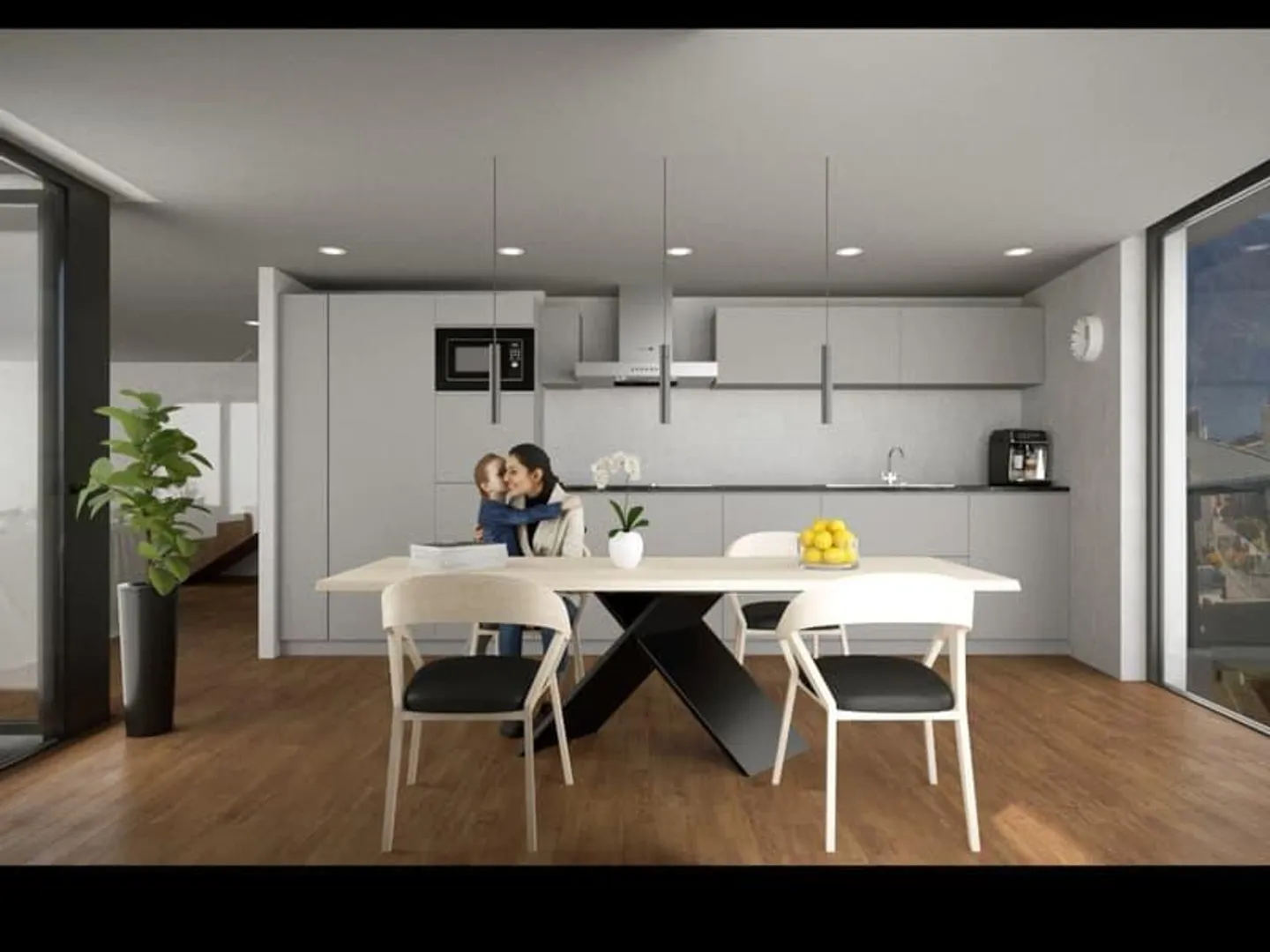 Neue moderne 2,5-Zimmer-Wohnung in Massagno - Foto 3 von 5