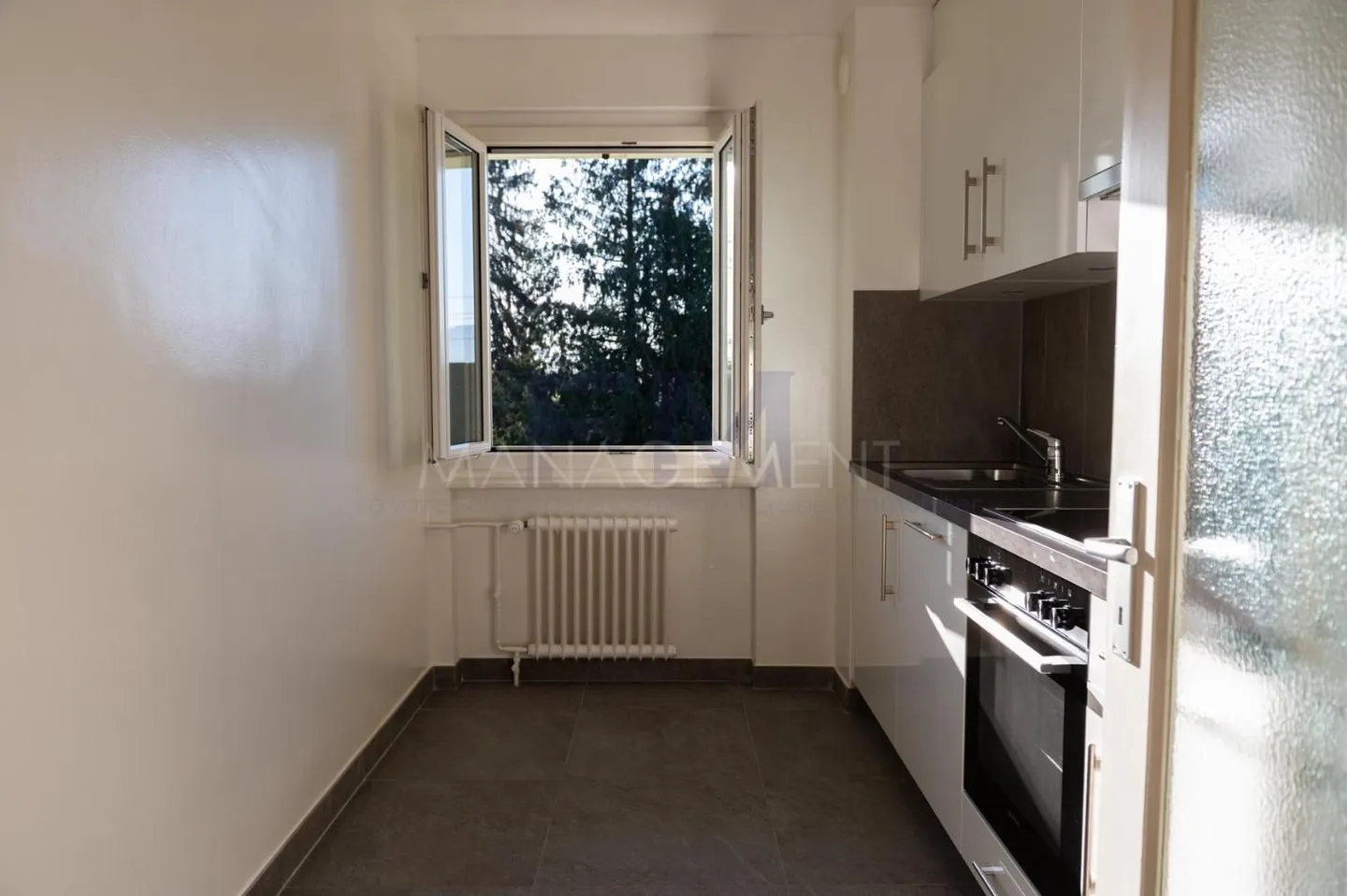 Meyrin Village ? Rue Virginio-Malnati - Appartamento ristrutturato ? 3 locali ? ca. 42m² con balcone - Foto 3 di 13
