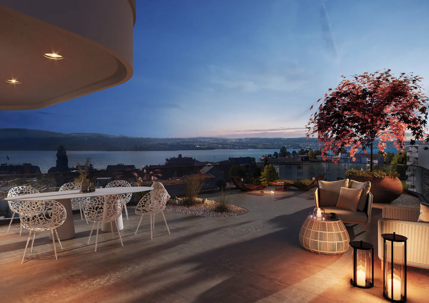 5.5-Zimmer-Attika-Maisonette mit Panorama- und unverbaubarer Seesicht - Foto 1 von 7