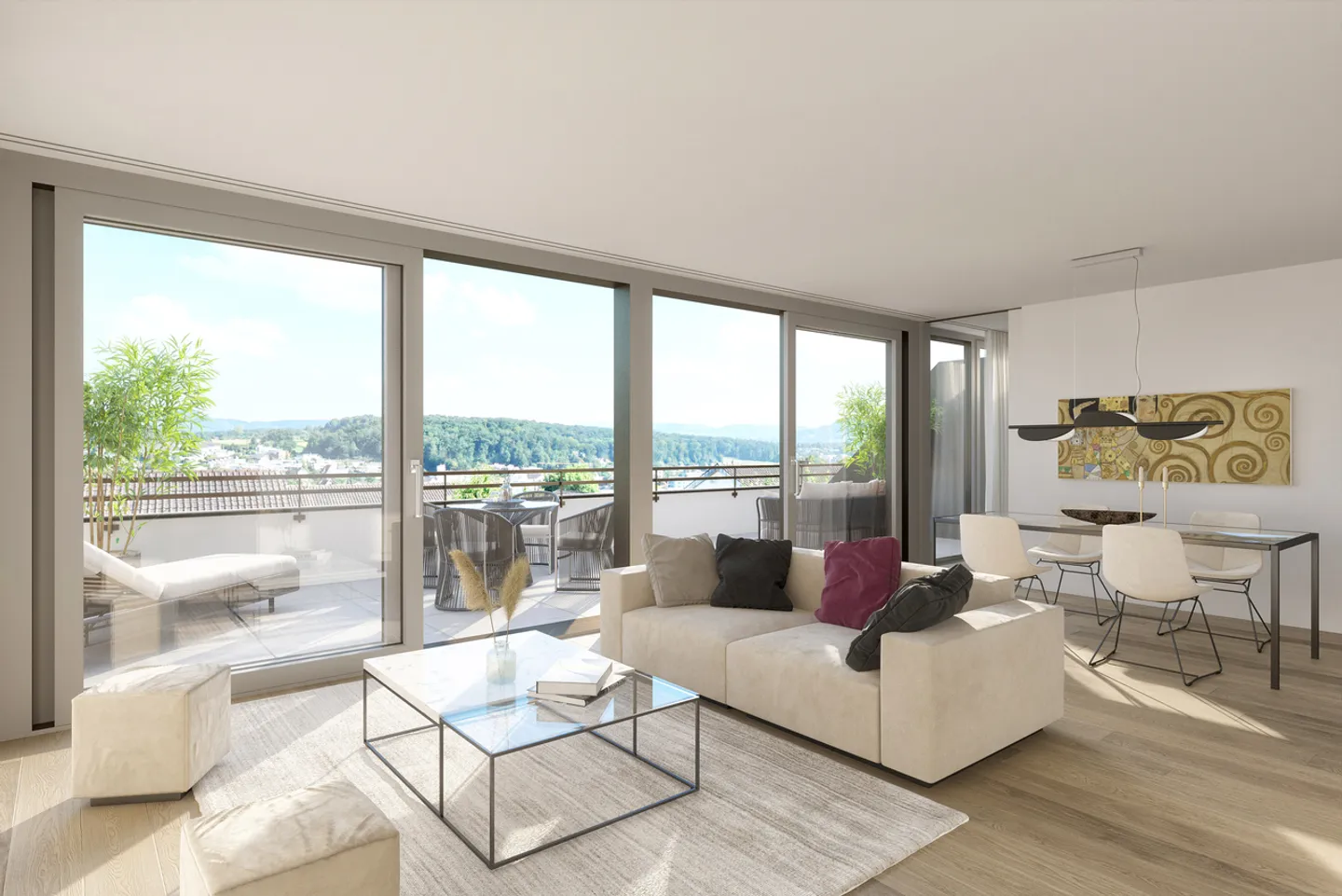 Attraktive 3.5-Zi.-Wohnung mit herrlicher Terrasse (37 m²) an Toplage - Foto 1 von 5