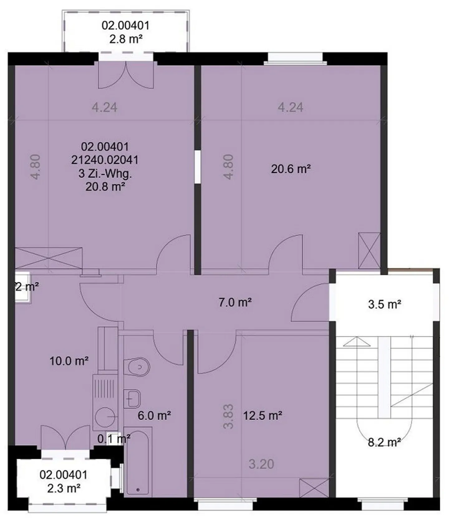 Au cœur de Länggasse : appartement de 3 pièces de 76 m2 au 4ème étage - Photo 9 sur 9