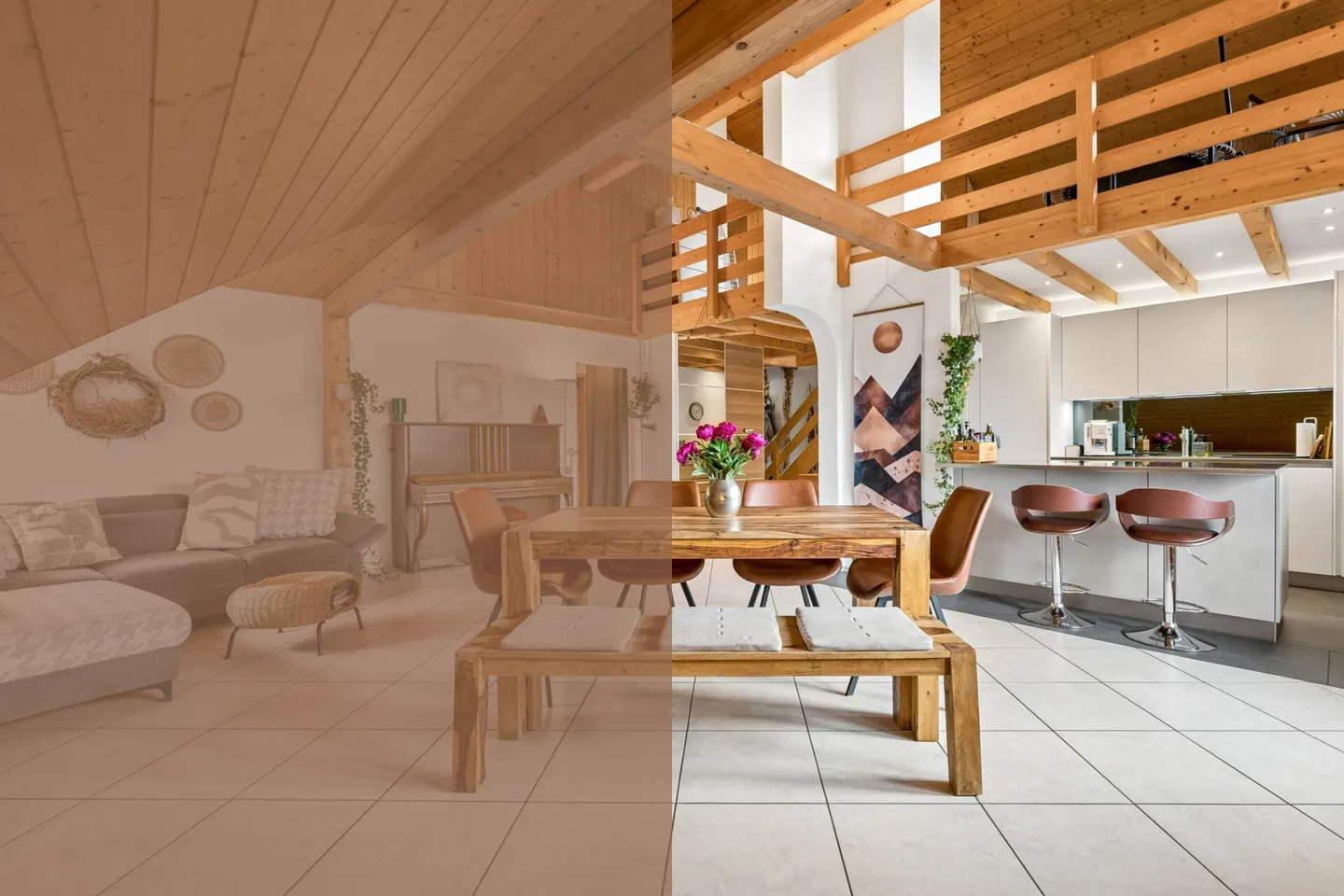 Renovated penthouse apartment with panoramic views in a preferred residential area in Goldiwil - Photo 1 of 13