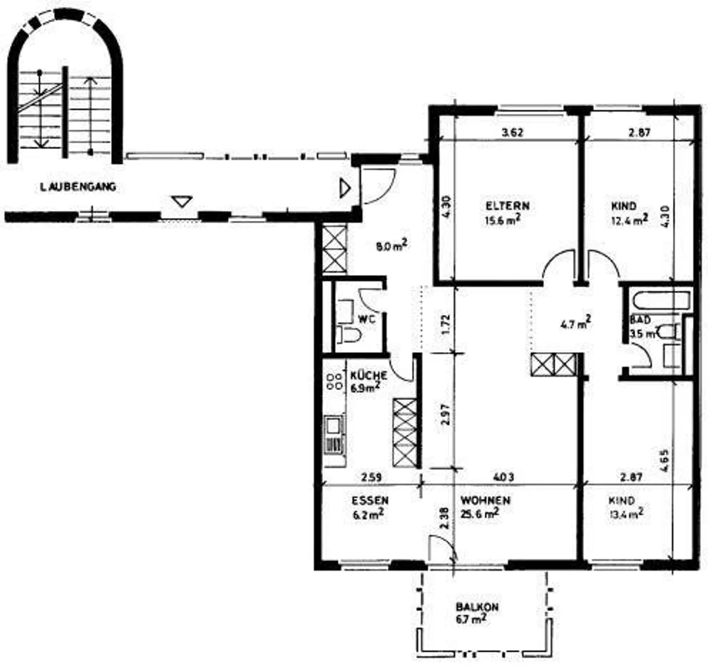 Renovierte Wohnung mit Balkon - Foto 7 von 7