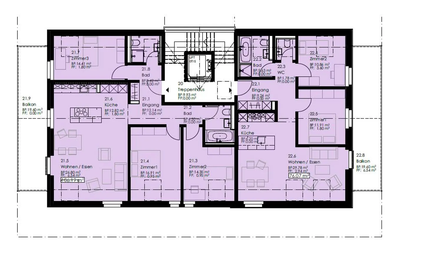 4.5-Zimmer-Wohnung im 2. OG links - Foto 2 von 12
