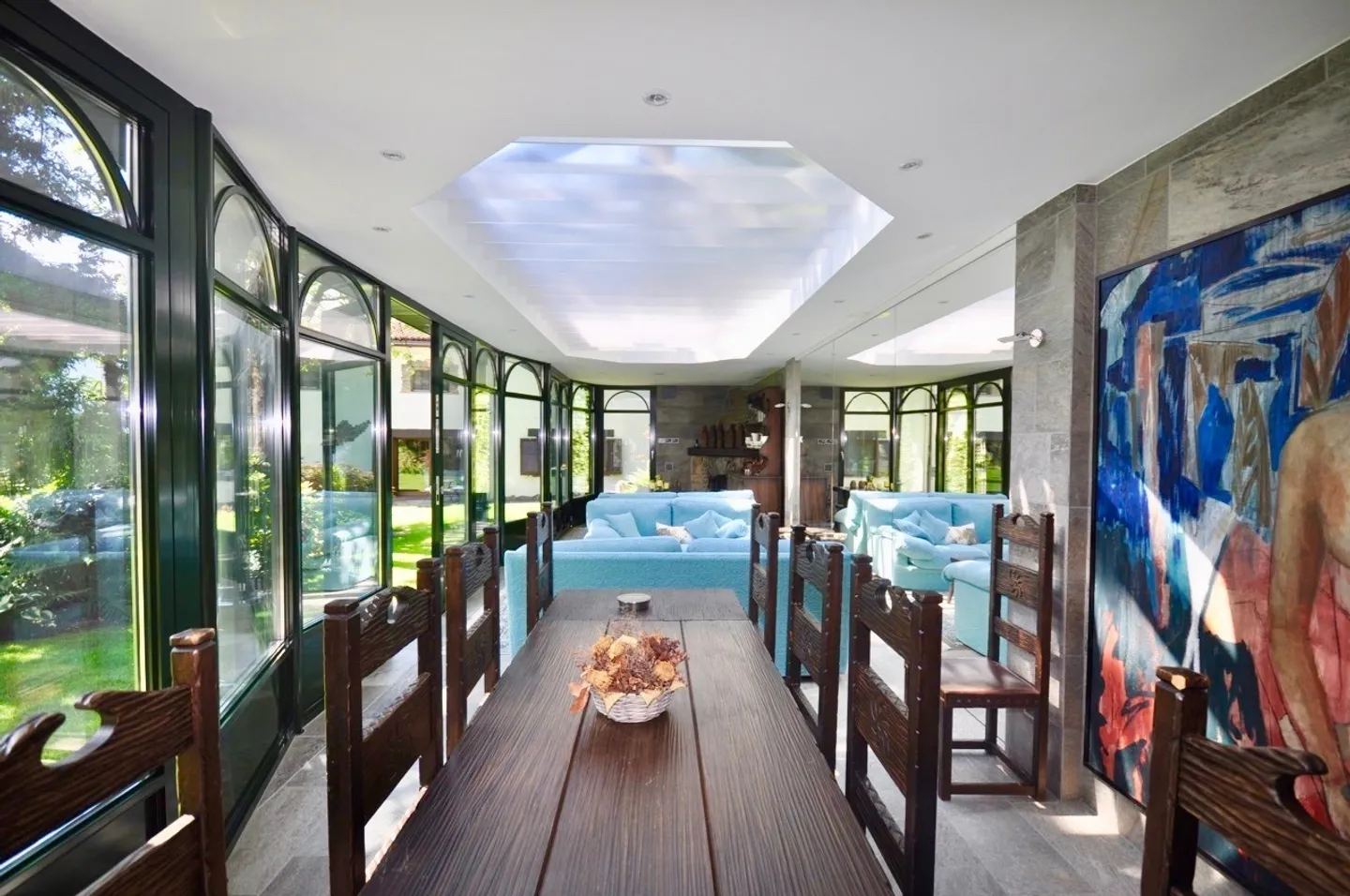 Villa dans le style tessinois, entourée d'espaces verts avec intimité et vue sur le lac - Photo 9 sur 14