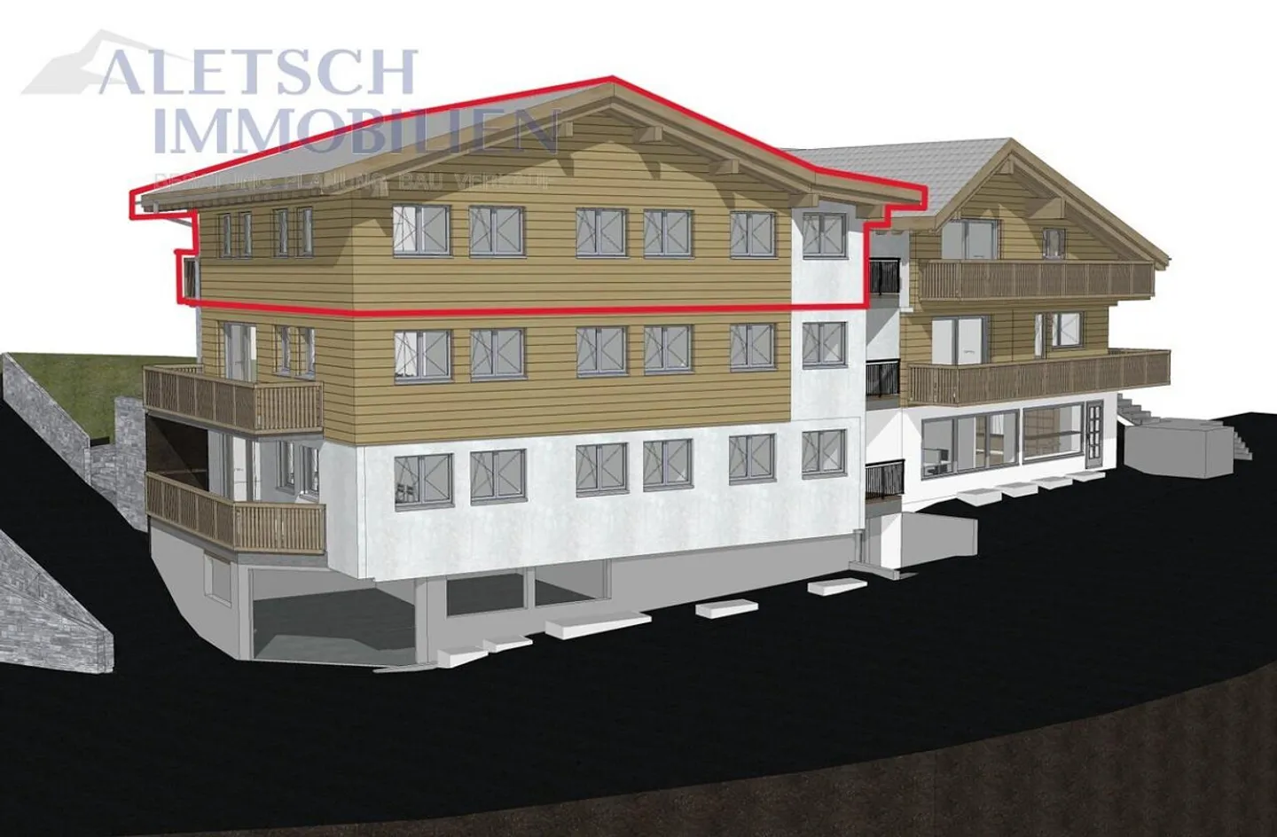 3.5-room apartment on the 2nd floor - in the heart of Fiesch - Photo 1 of 3