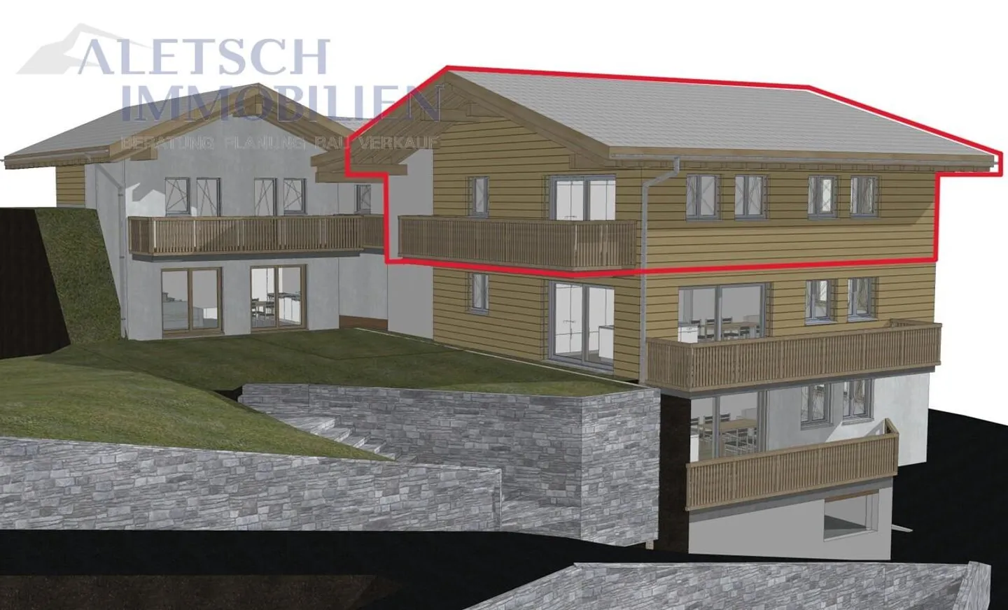 3.5-room apartment on the 2nd floor - in the heart of Fiesch - Photo 2 of 3
