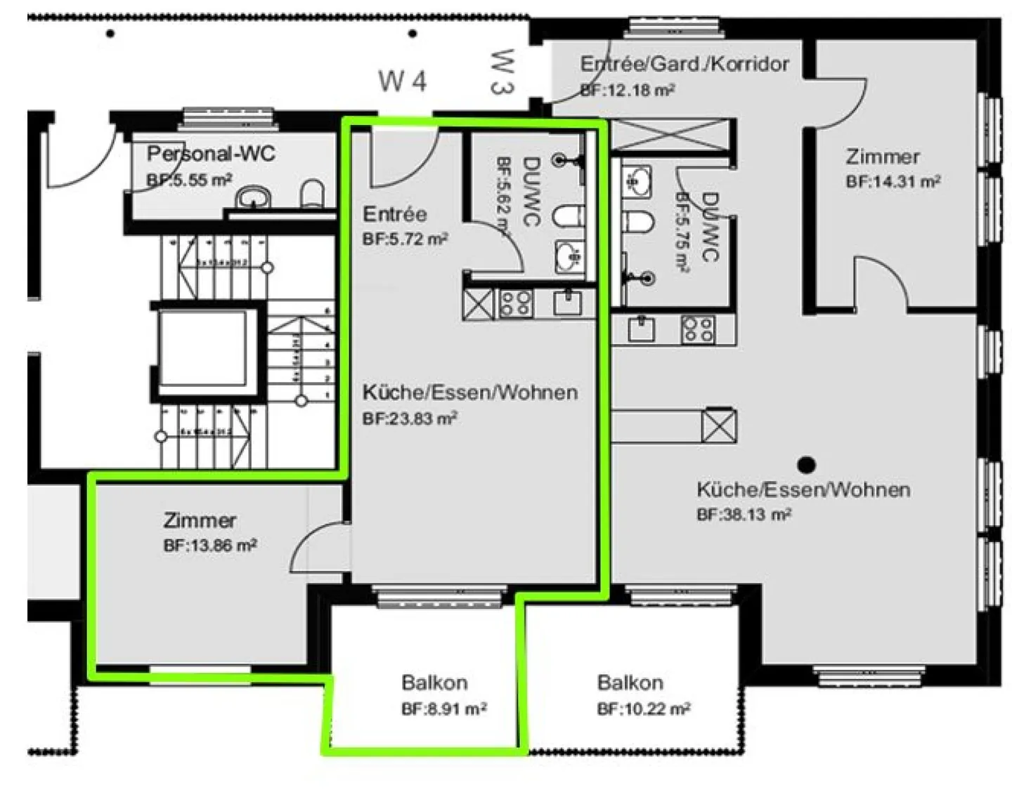 Moderno appartamento con 2 camere e ascensore e balcone - Foto 4 di 5