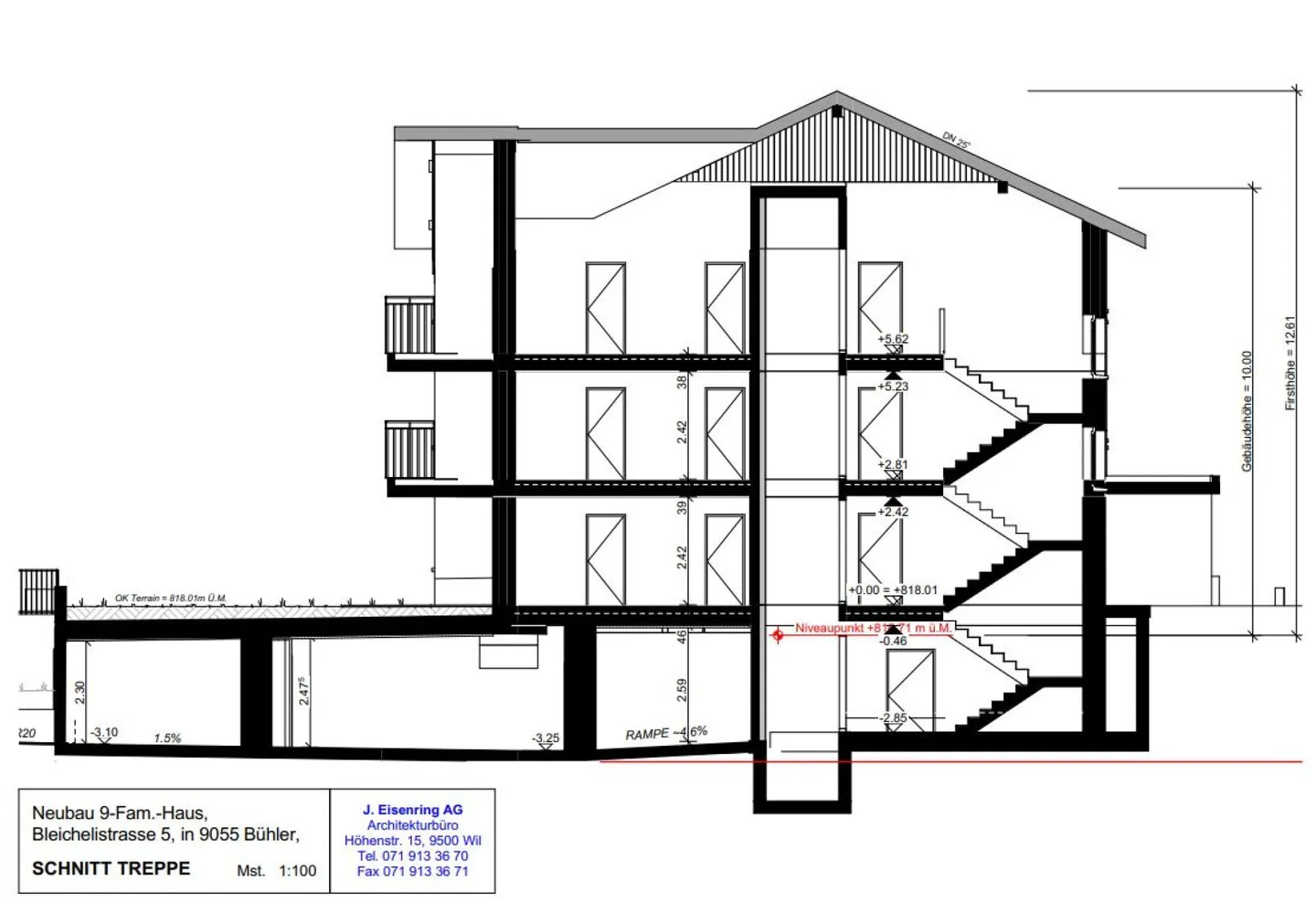 Zu verkaufen an der Bleichelistr. 5 im Bühler, bei Teufen: 3.5 Zimmer Erstbezugswohnung mit grosszügiger Einteilung im 1.OG. - Foto 12 von 17