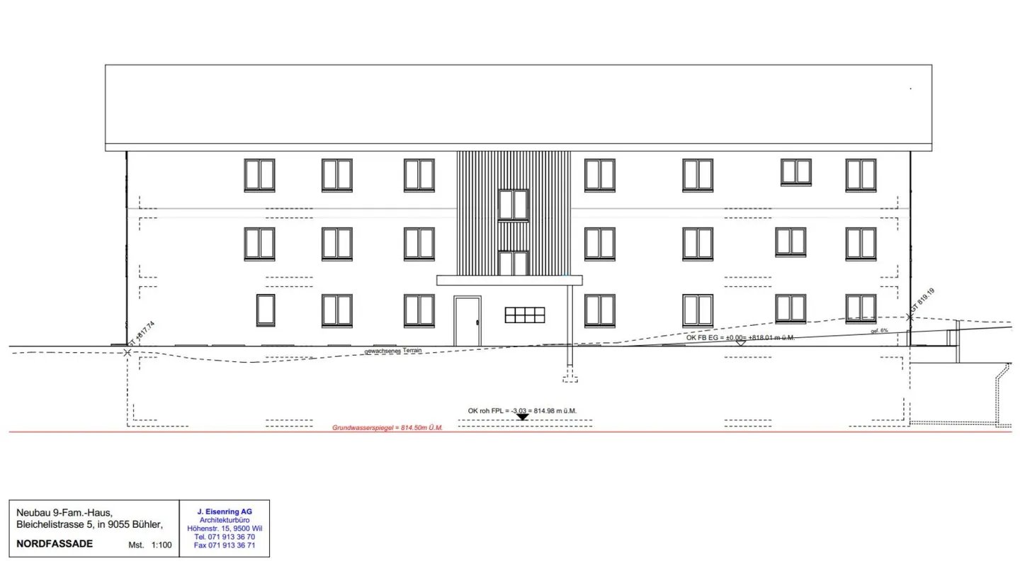 Zu verkaufen an der Bleichelistr. 5 im Bühler, bei Teufen: 3.5 Zimmer Erstbezugswohnung mit grosszügiger Einteilung im 1.OG. - Foto 13 von 17