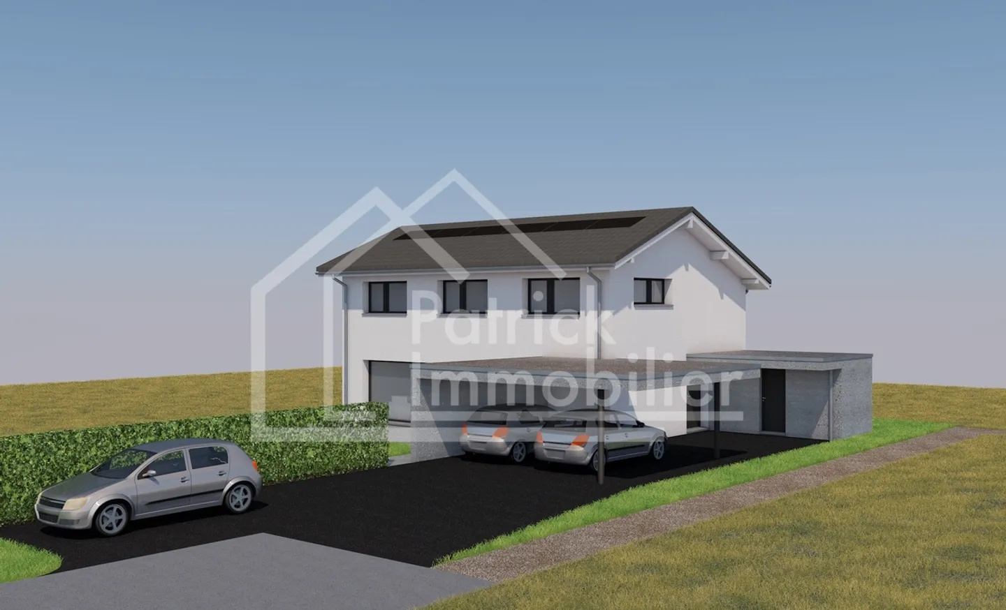 Projekt einer individuellen Villa mit 6,5 Zimmern auf einem Grundstück von 1.700 m2 - Foto 1 von 6