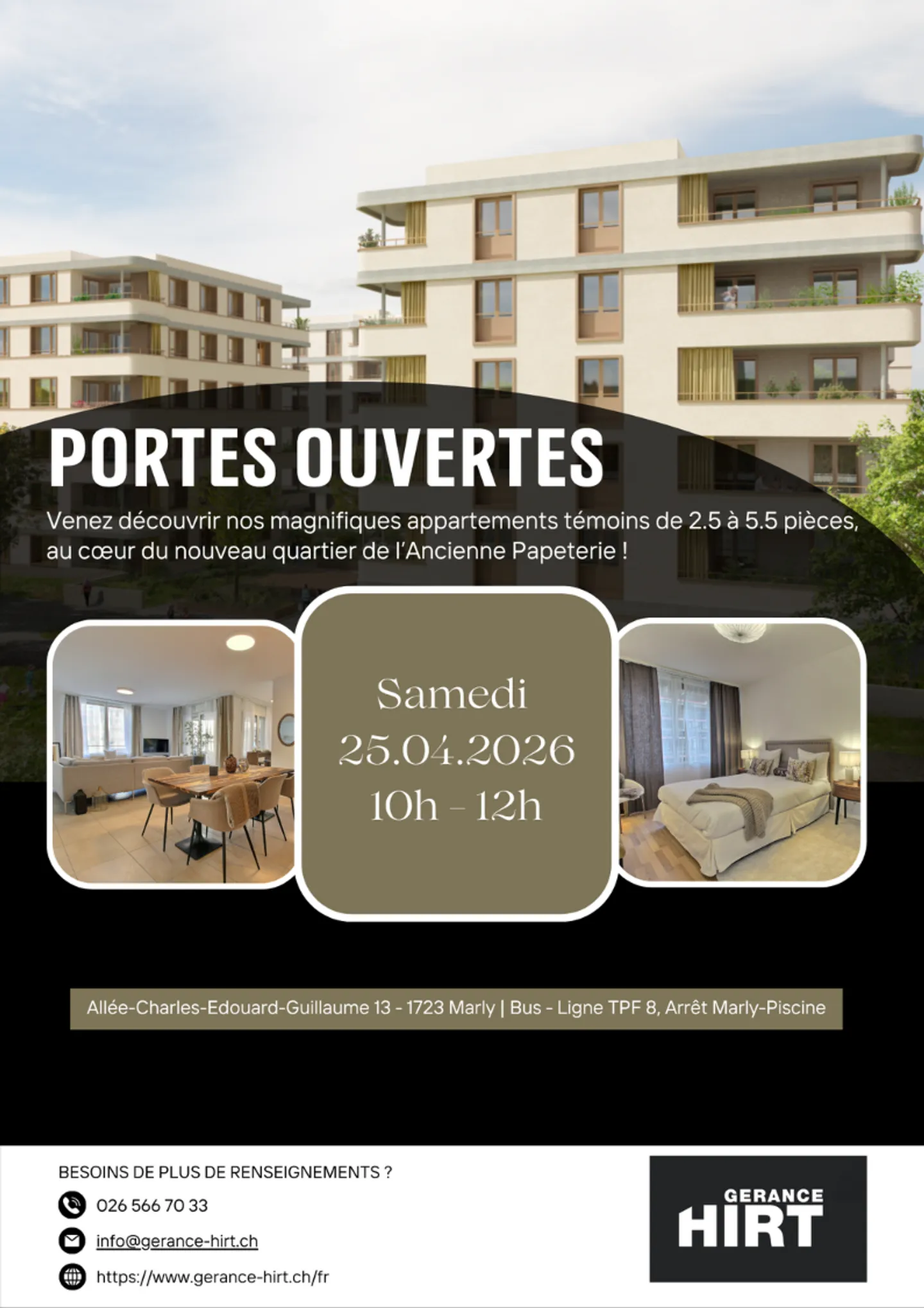 Bellissimo appartamento nuovo di 3,5 locali in affitto a Marly - Foto 4 di 10