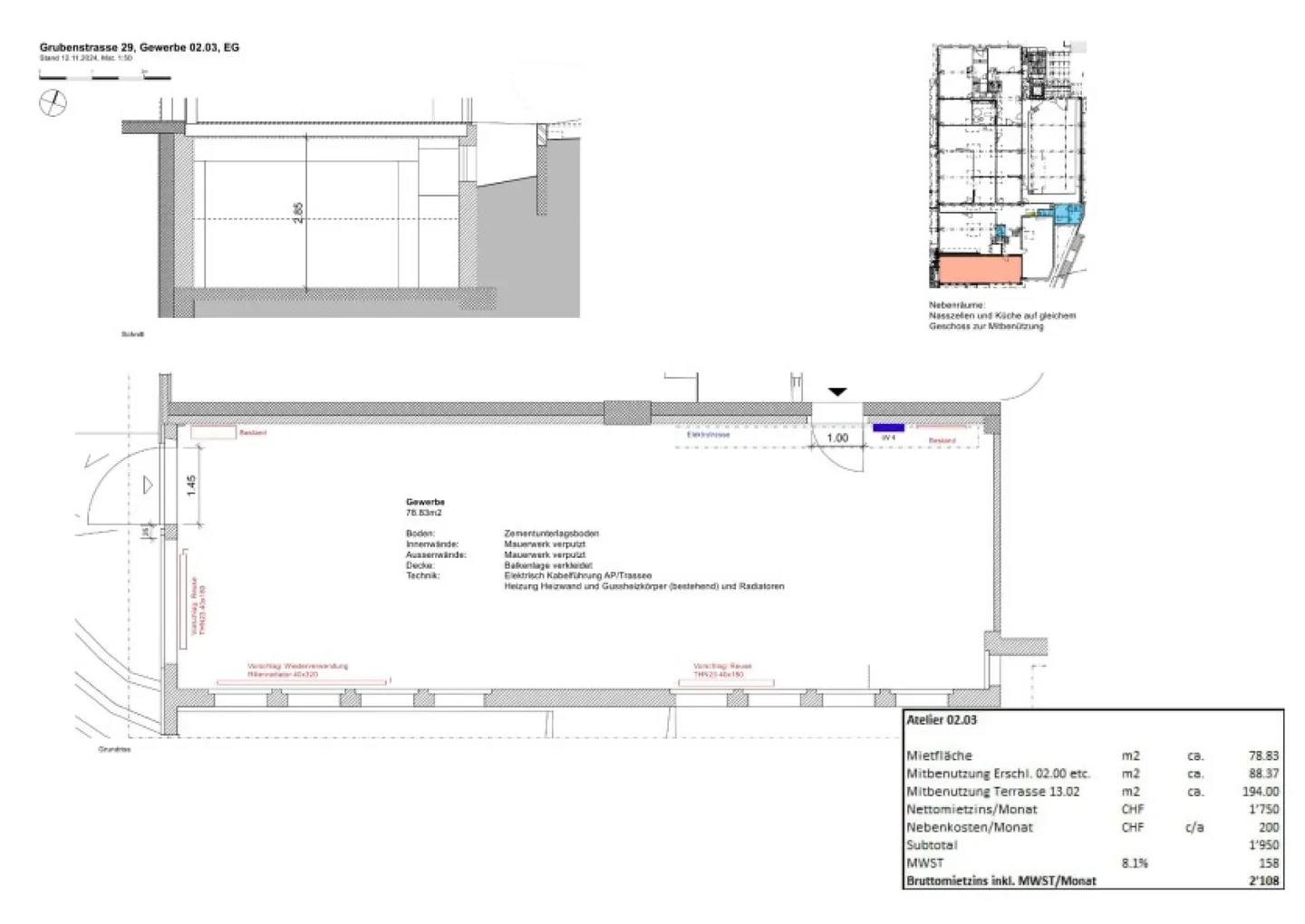 Ultima possibilità: Ufficio moderno completamente attrezzato nel Werkhof29 - nella Binz - Foto 12 di 12