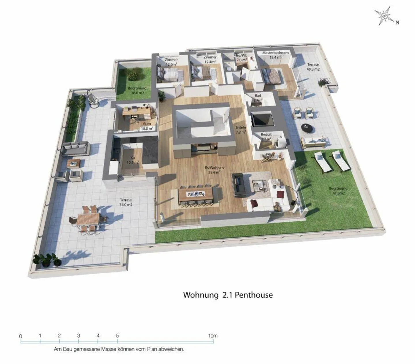 Appartamento attico 5.5 stanze A 2.1 - Foto 13 di 13